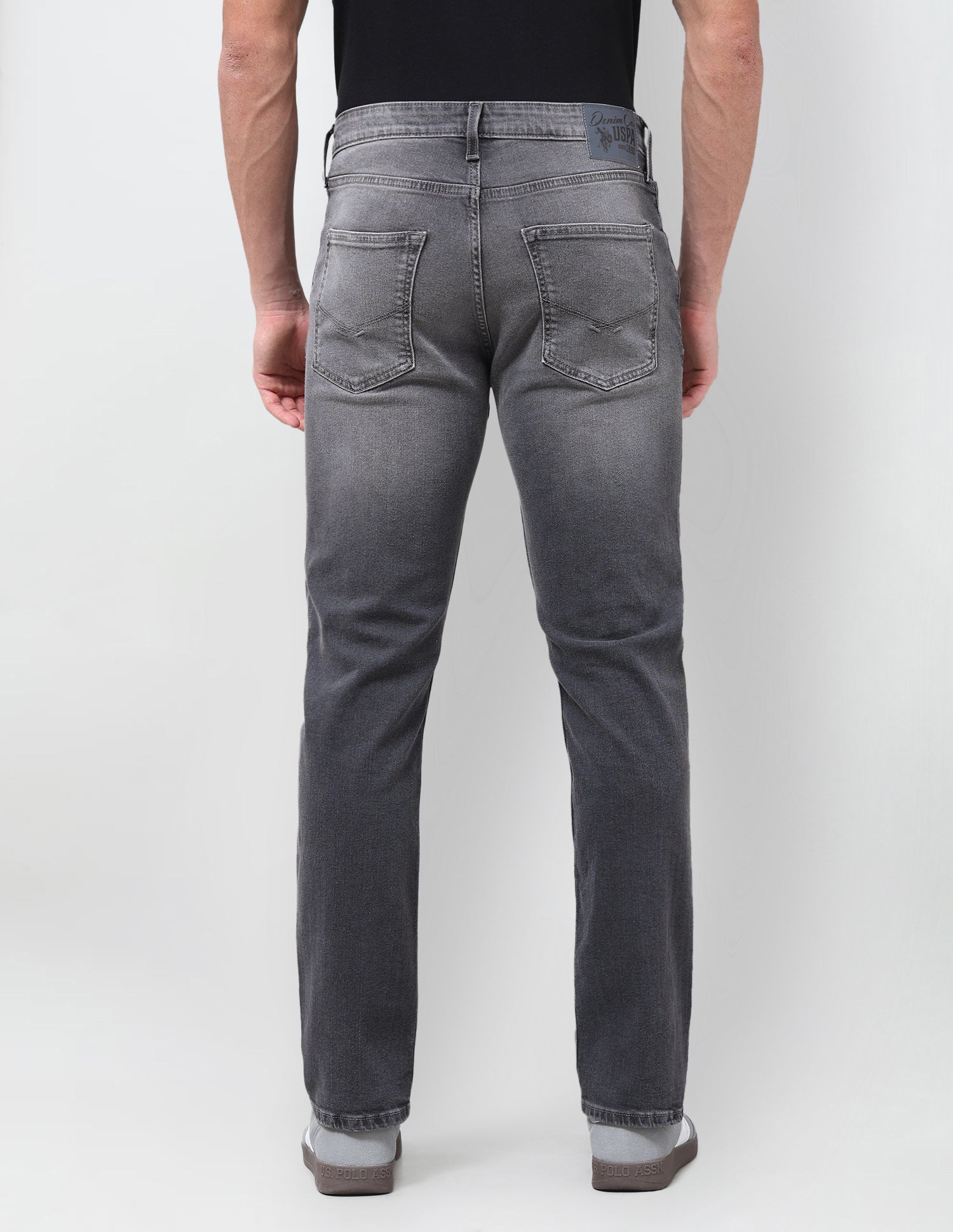 Harold Slim Straight Fit Grey Jeans Grey - U.S. Polo Assn. India | Large
