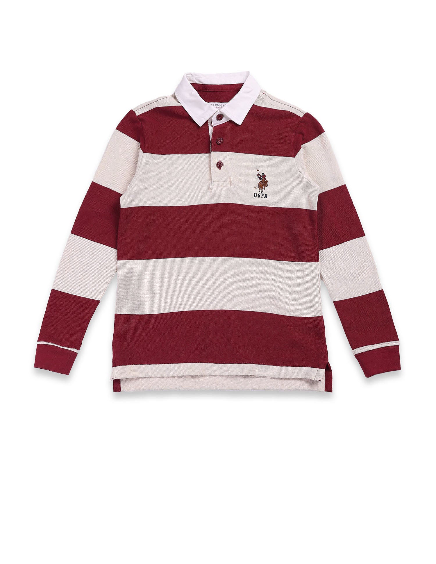 Regular fit Striped Polo Shirt Ecru - U.S. POLO ASSN. | Large