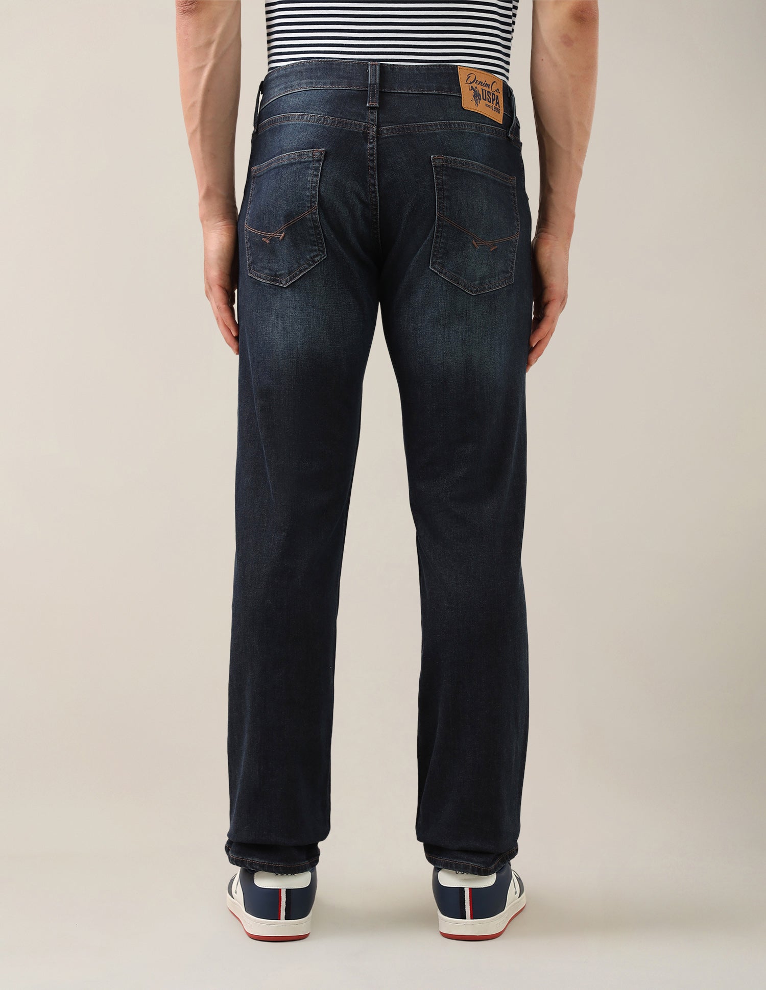 Mason Regular Straight Fit Blue Jeans Dark Blue - U.S. Polo Assn. India | Large