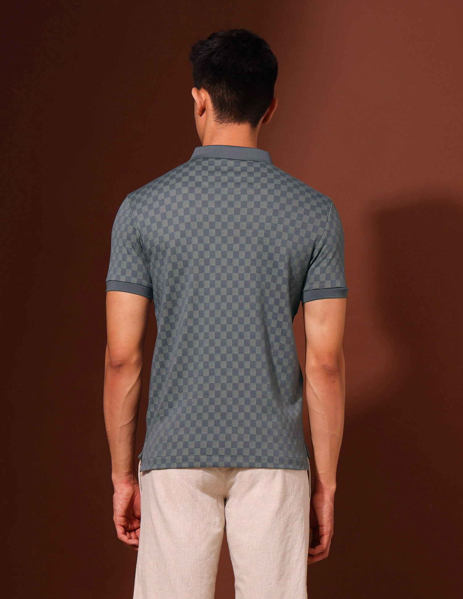 Checked Slim Fit Polo Shirt Dark Grey - U.S. Polo Assn. India | Large