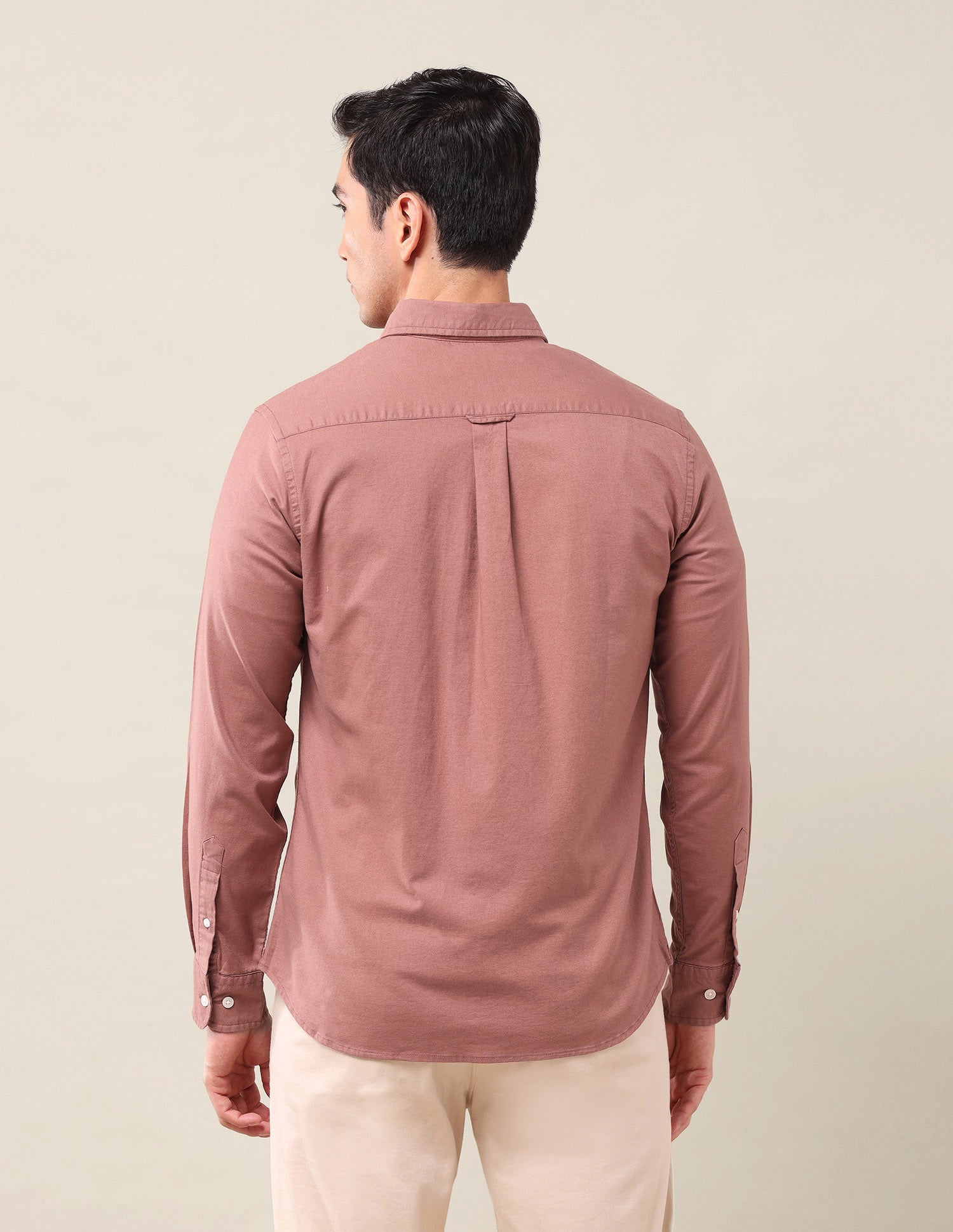 Tailored Fit Oxford Shirt Peach - U.S. Polo Assn. India | Large