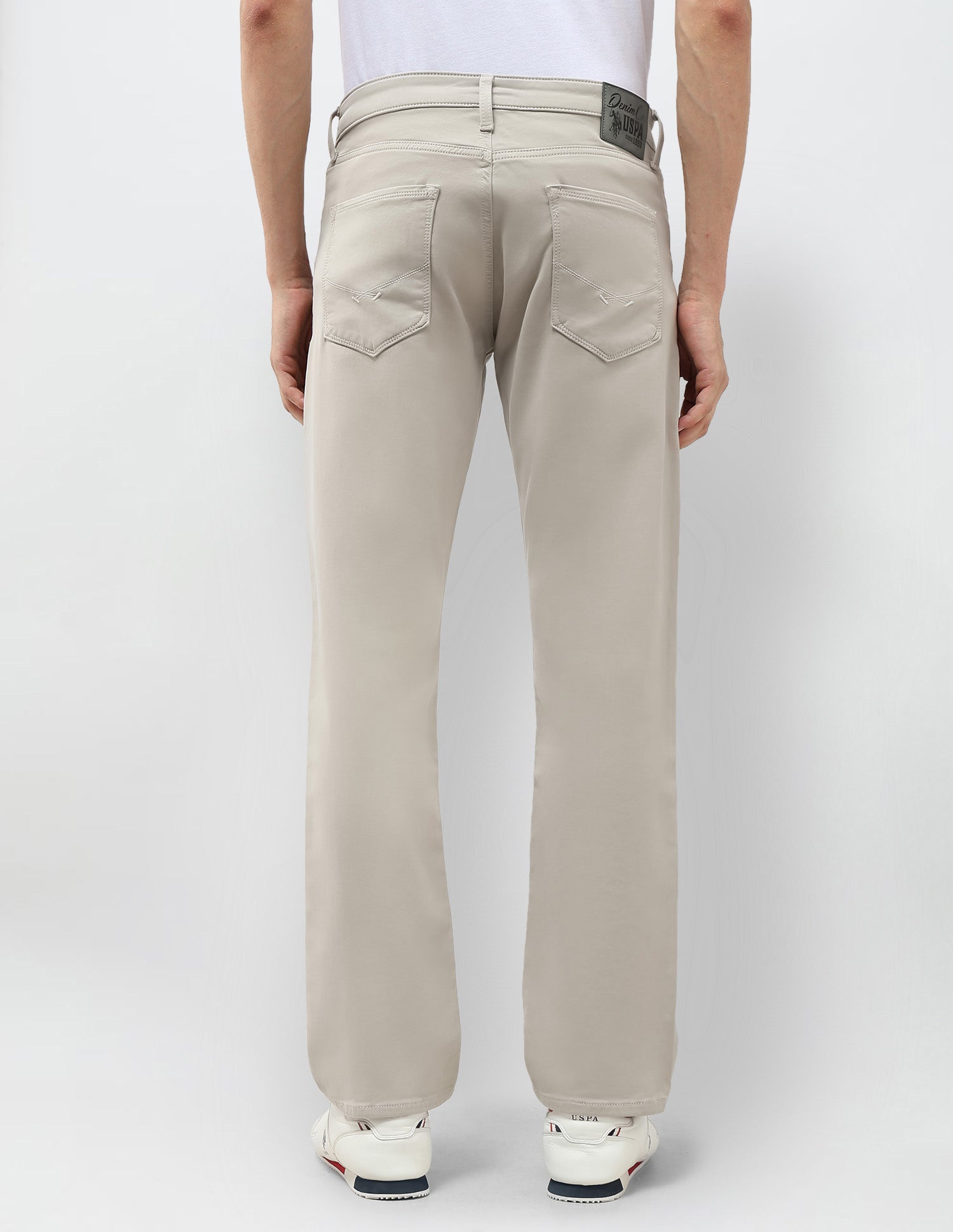 Harold Slim Straight Fit Color Denim Jeans Beige - U.S. POLO ASSN. | Large