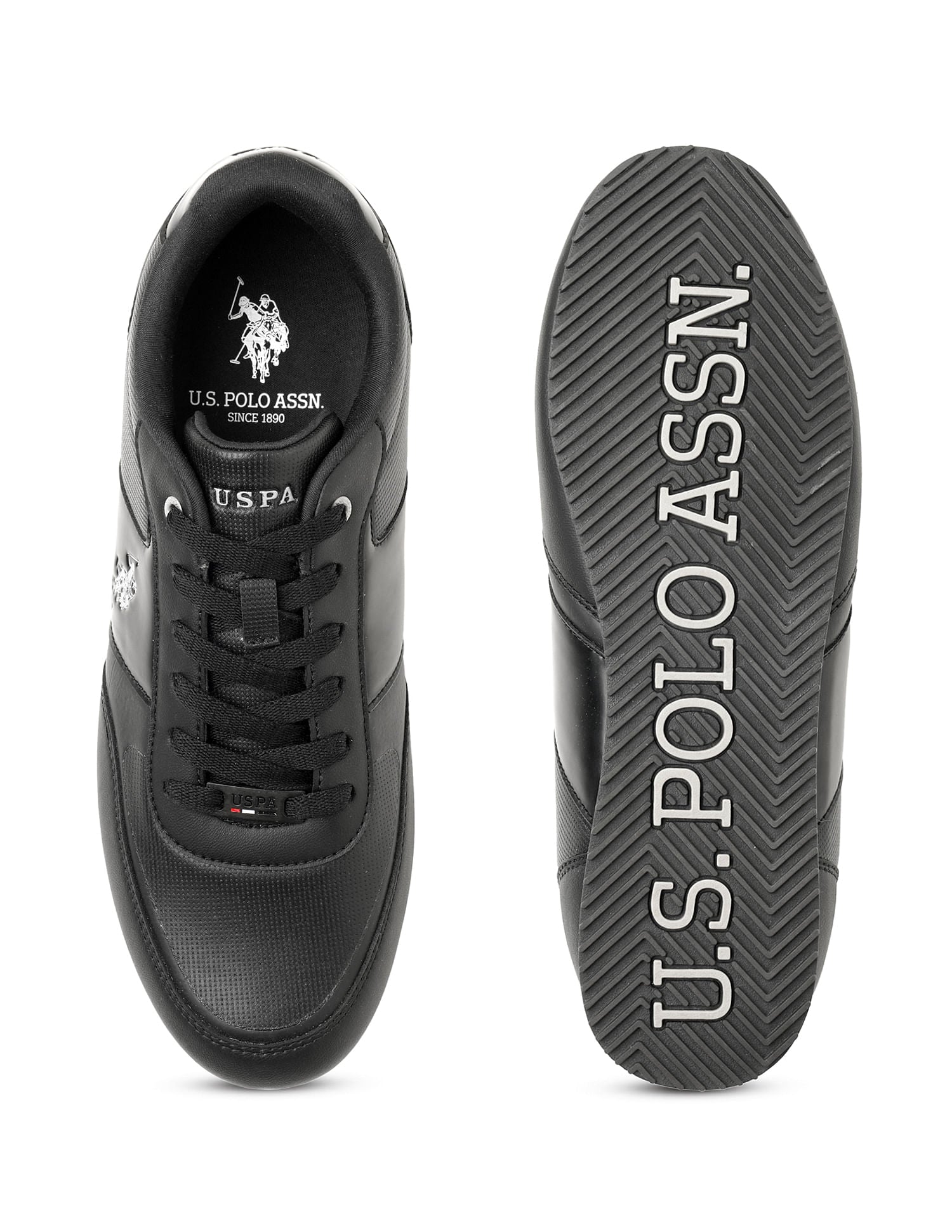 Men Marvin 2.0 Black Work Casuals Lace Up Shoes Black - U.S. Polo Assn. India | Large