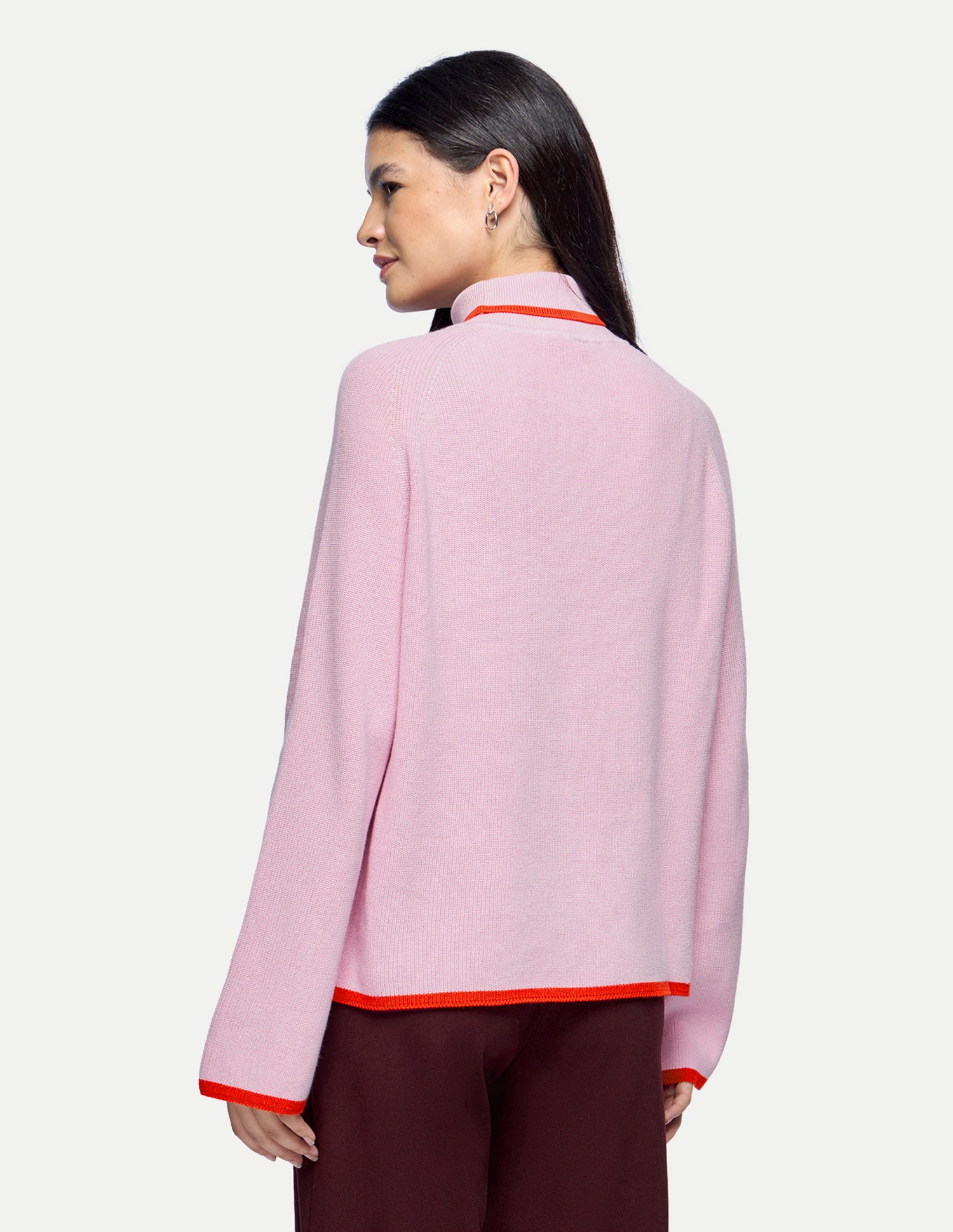 Solid Relaxed Fit Sweater Light Pink - U.S. Polo Assn. India | Large