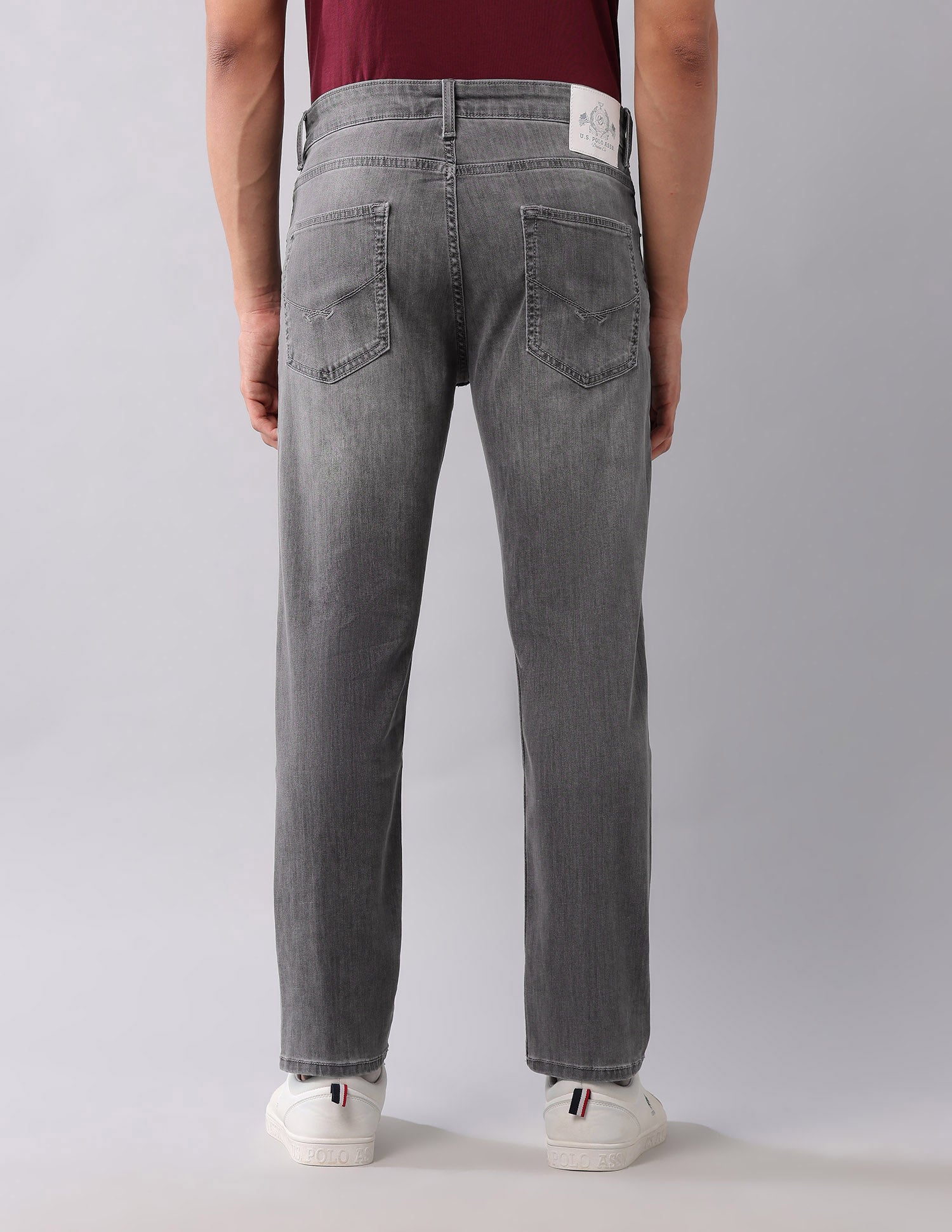 Cole Comfort Cropped Fit Grey Jeans Grey - U.S. POLO ASSN. | Large