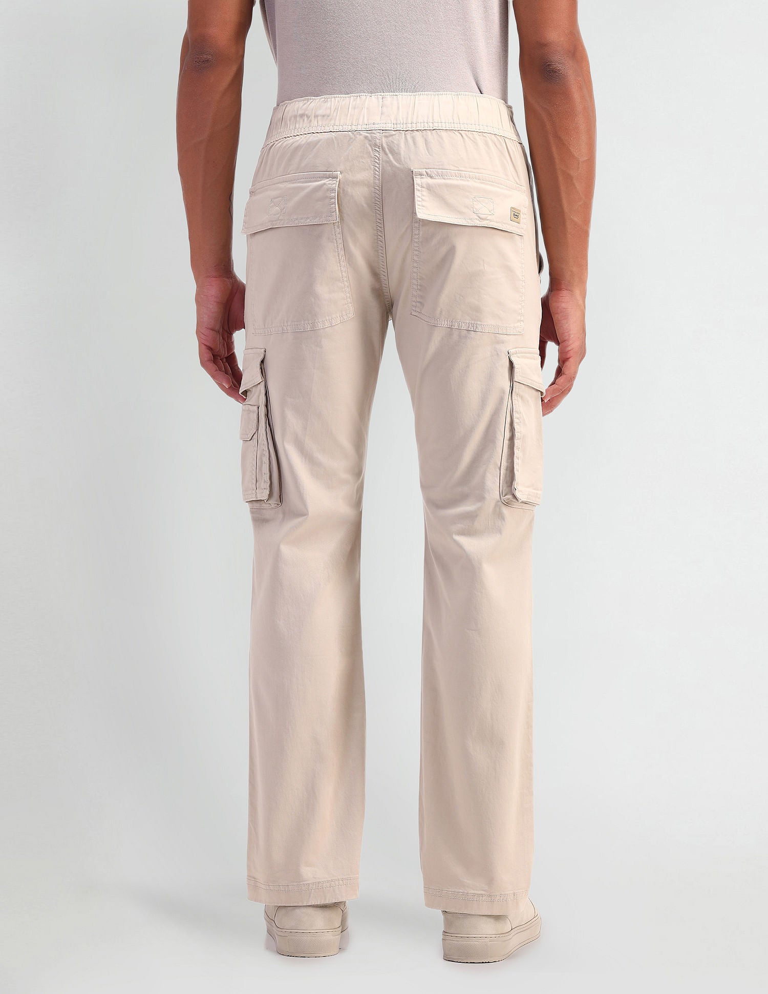 Solid Straight Fit Trousers Stone - U.S. POLO ASSN. | Large