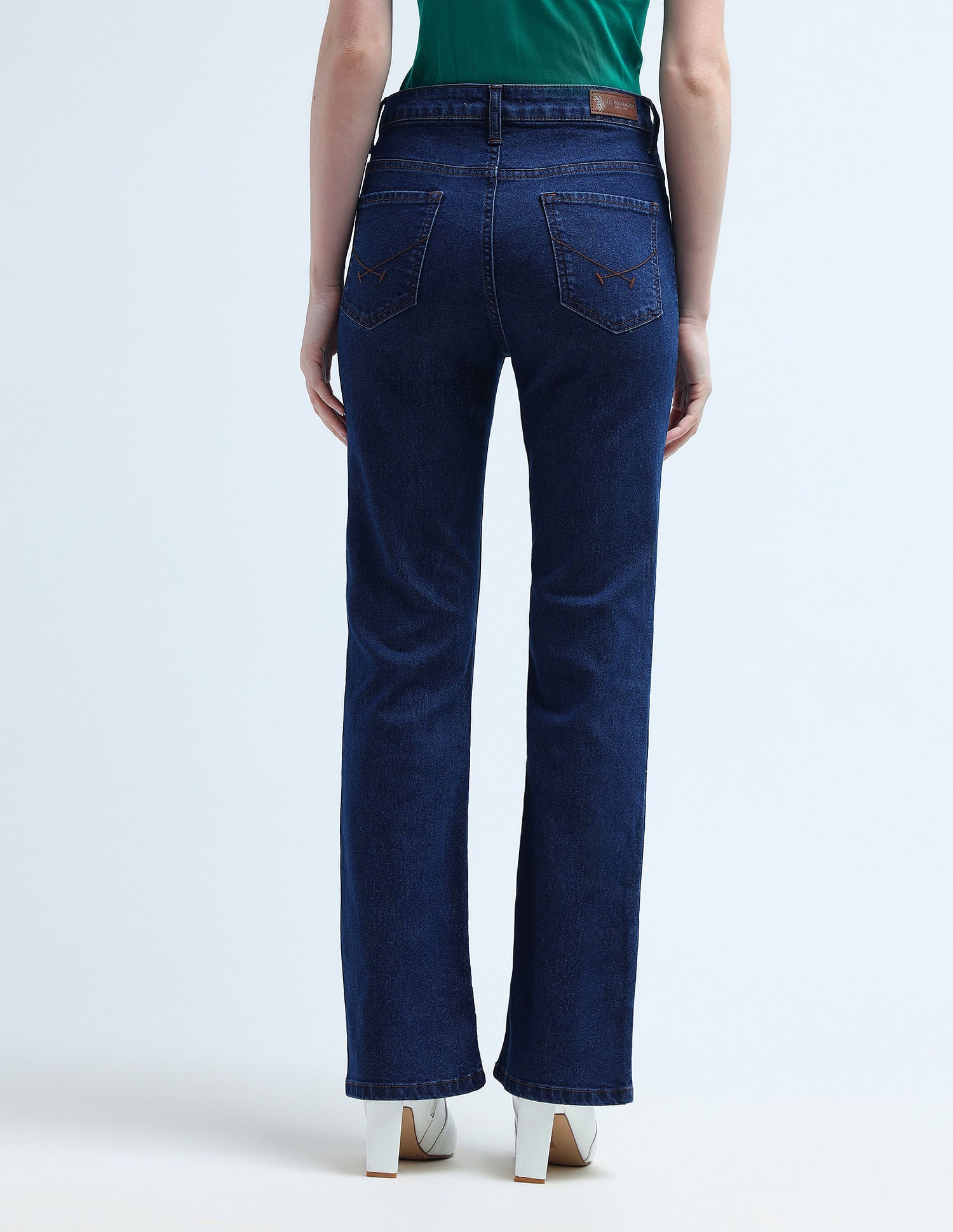 Mid Rise Boot Cut Jeans Dark Blue - U.S. POLO ASSN. | Large