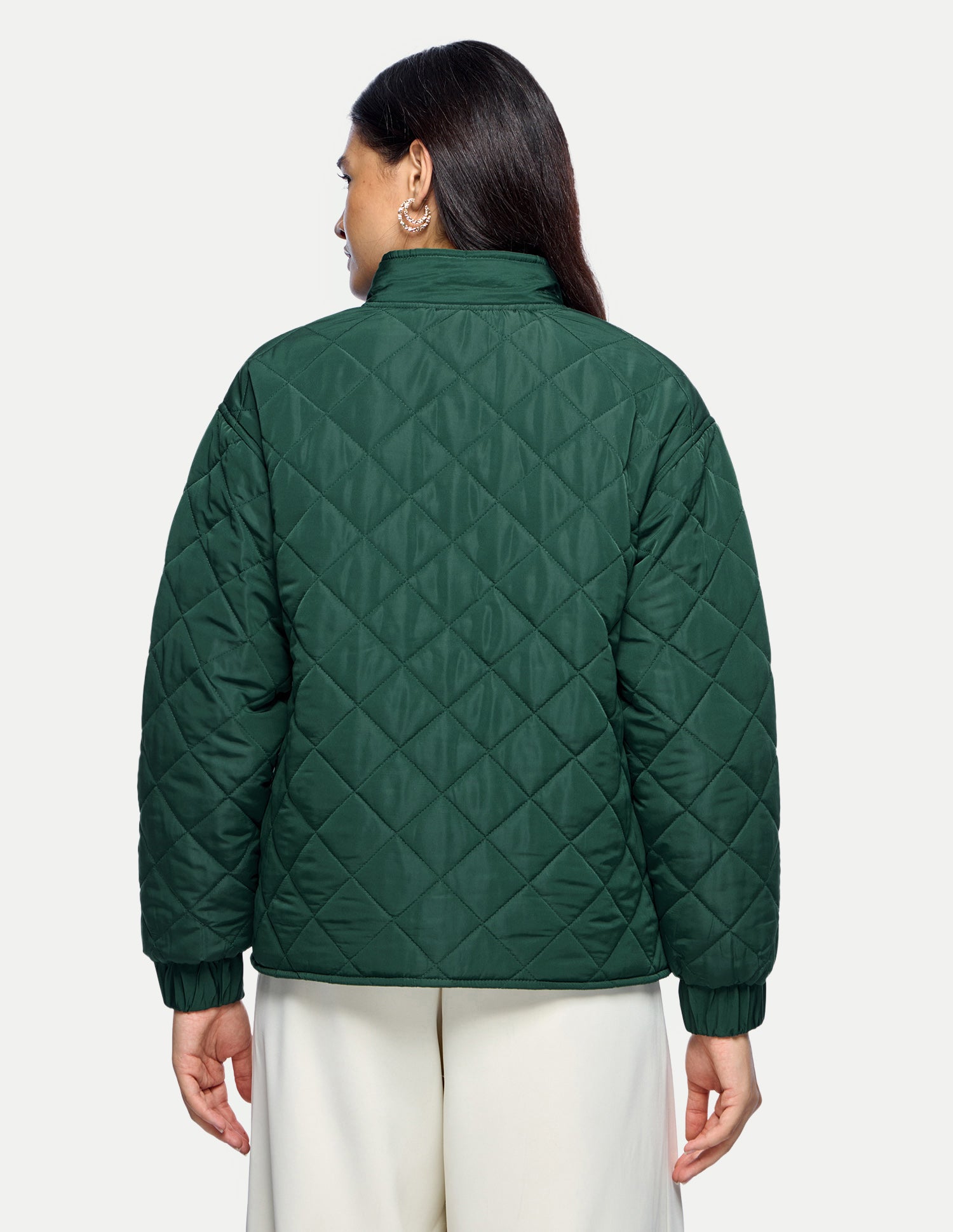 Quilted Regular Fit Jacket Green - U.S. Polo Assn. India | Large