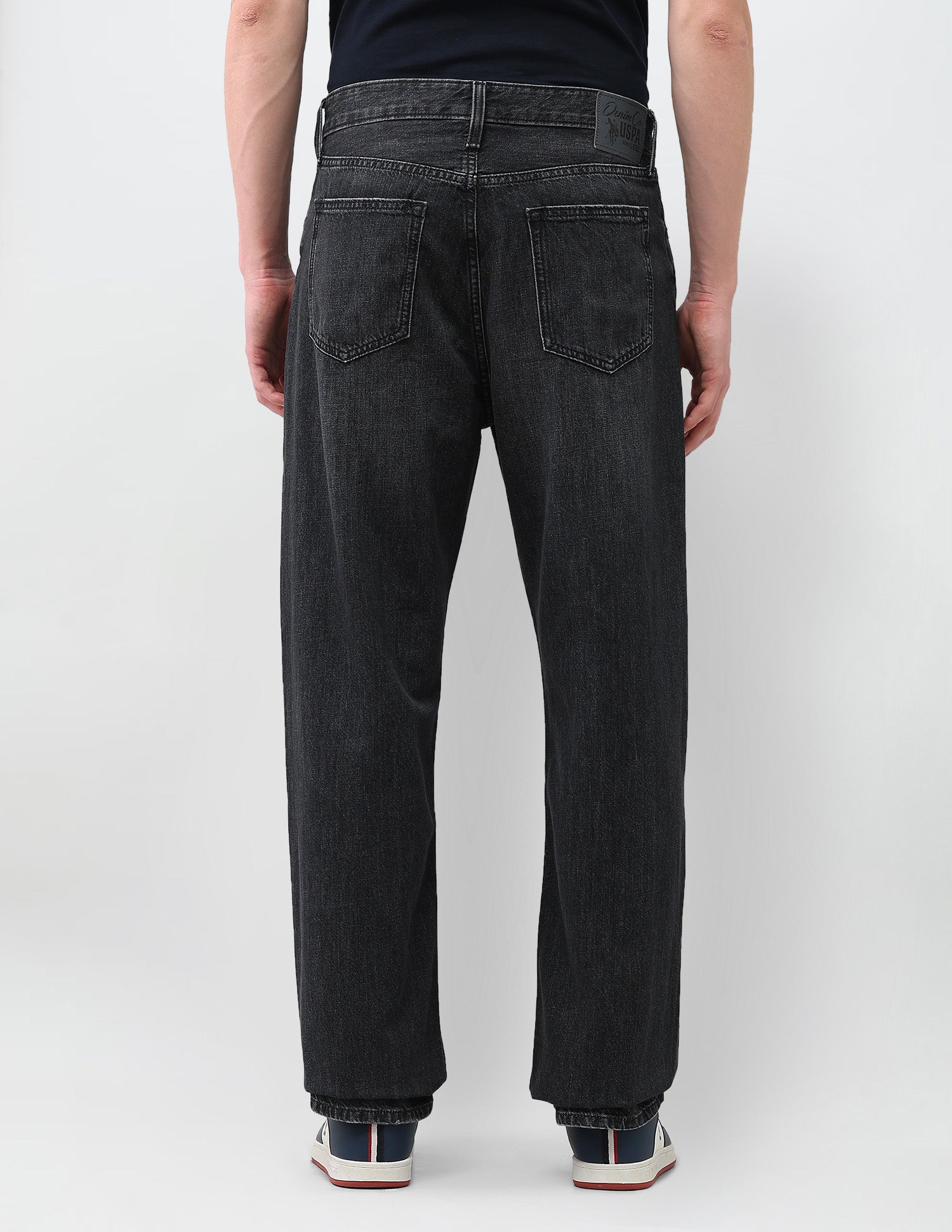 Logan Loose Straight Fit Black Jeans Washed Black - U.S. Polo Assn. India | Large