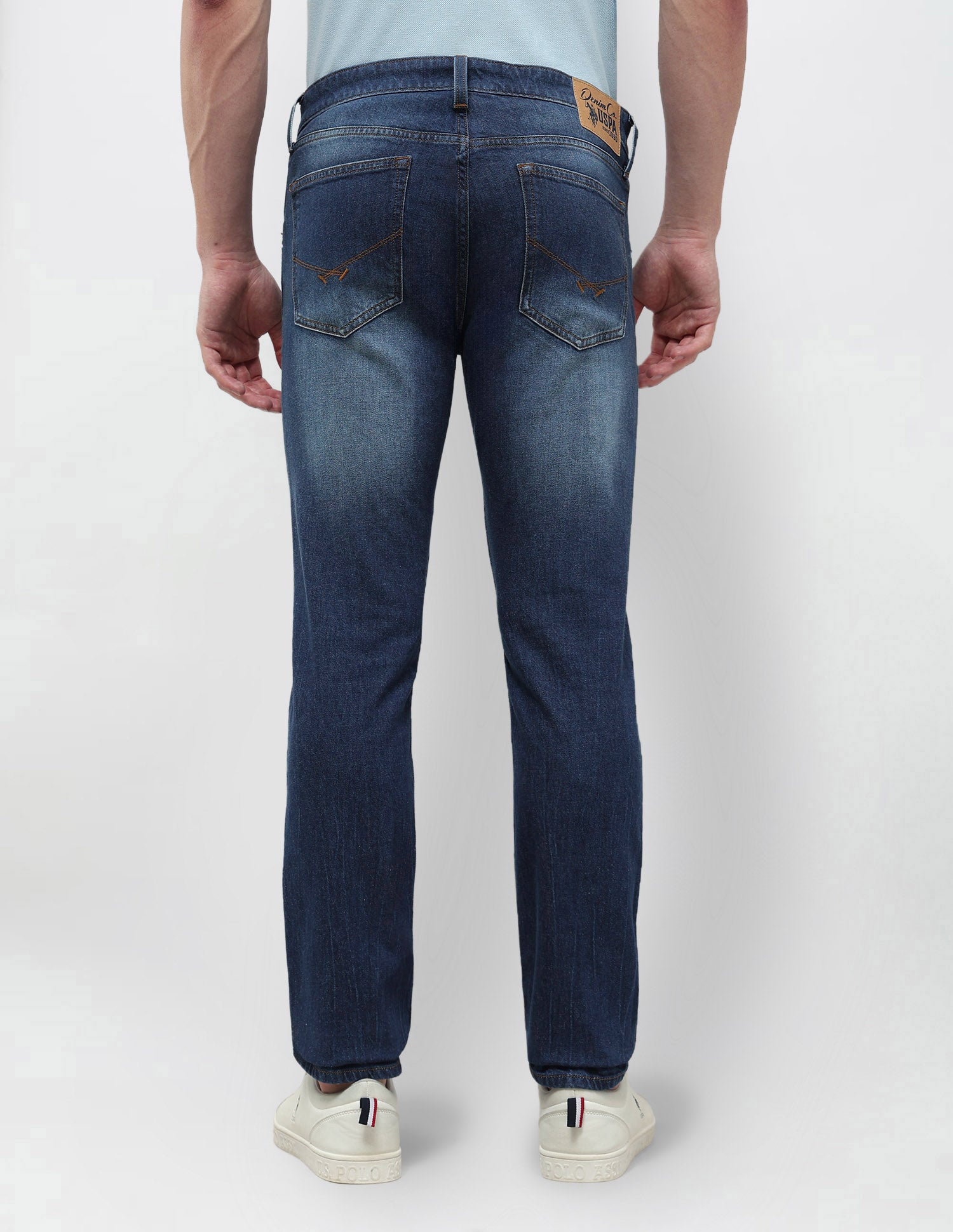 Brandon Slim Tapered Fit Whiskered Jeans Indigo - U.S. POLO ASSN. | Large