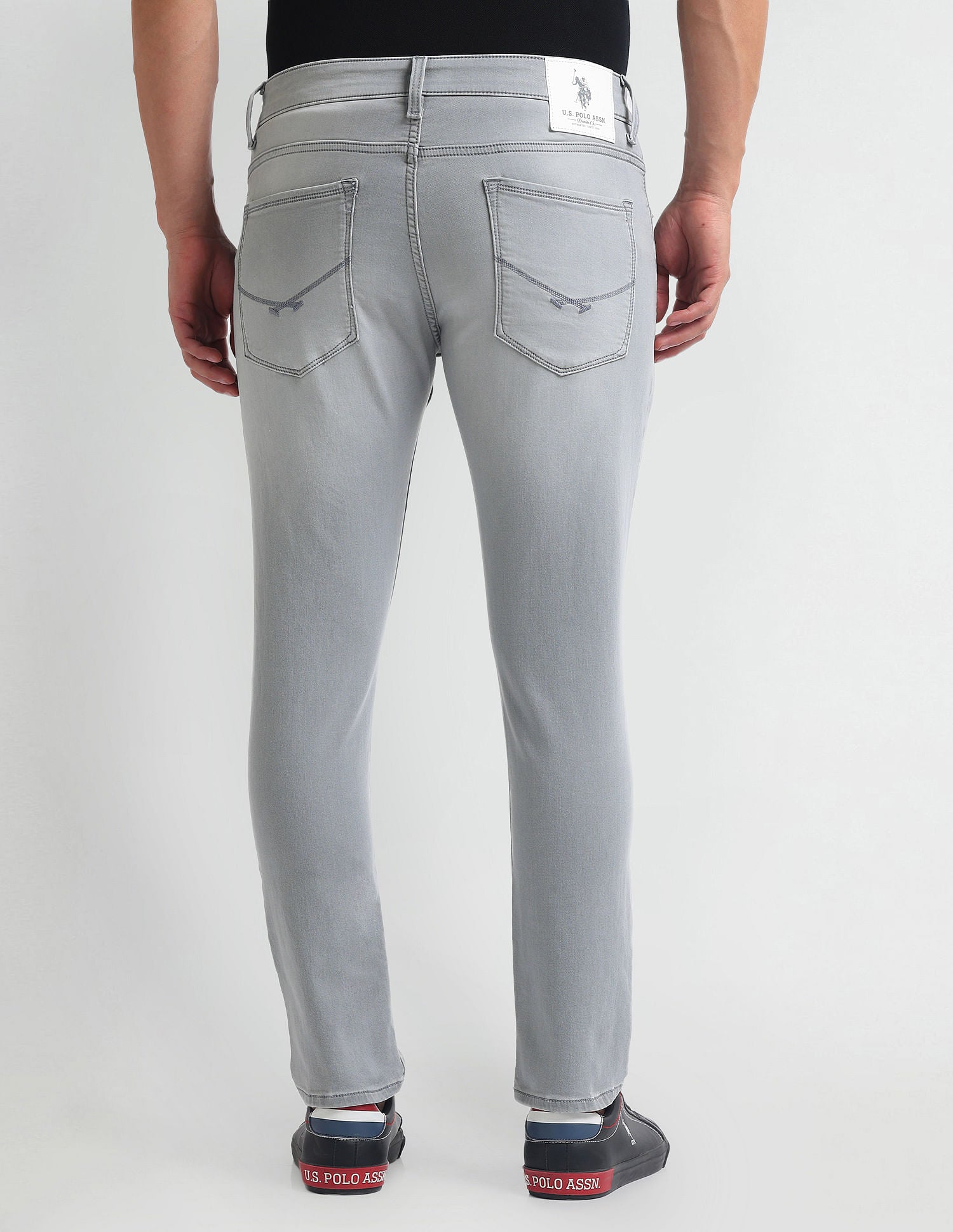 Henry Tapered Cropped Fit Grey Jeans Grey - U.S. Polo Assn. India | Large
