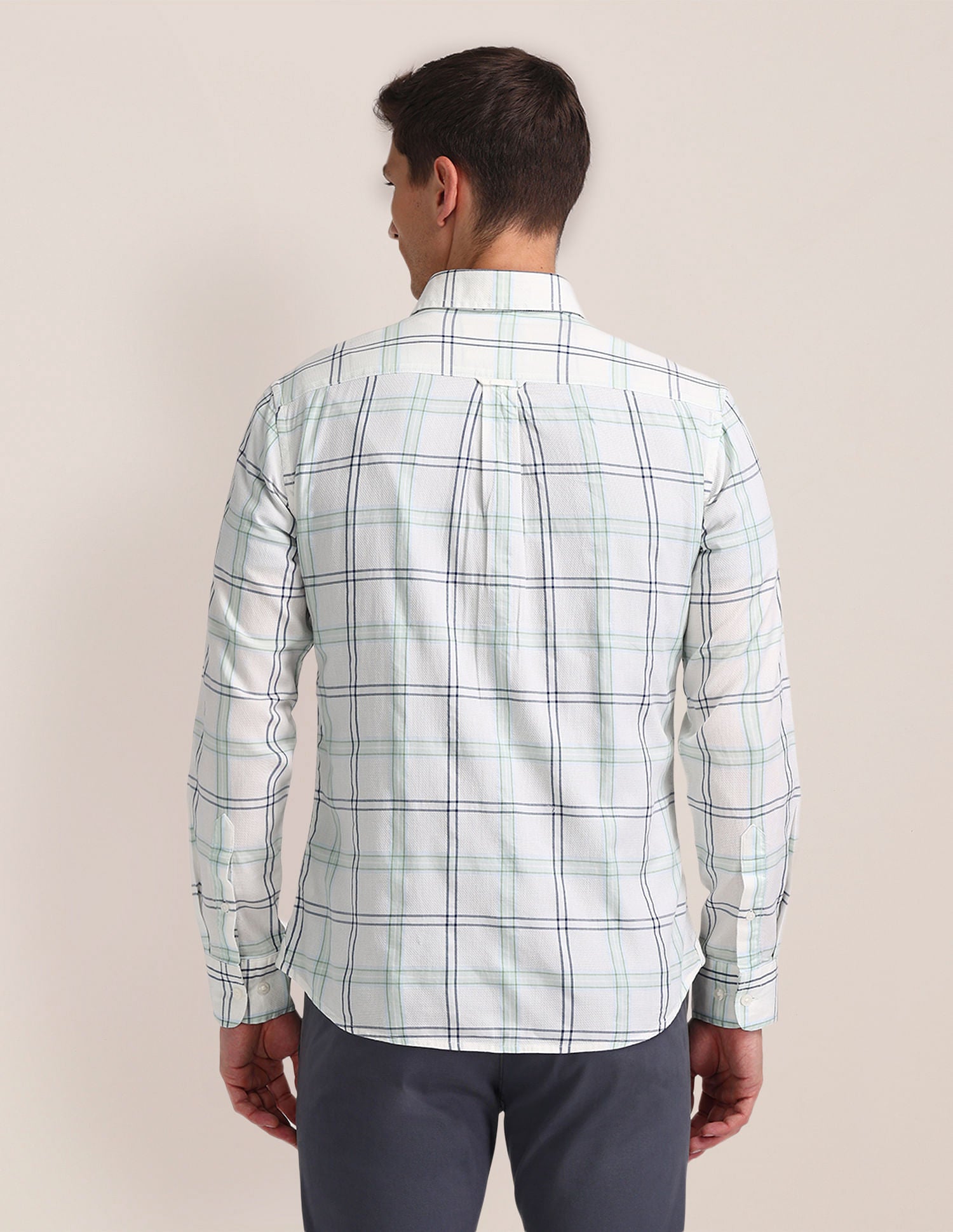 Plaid Check Oxford Shirt Ivory - U.S. Polo Assn. India | Large