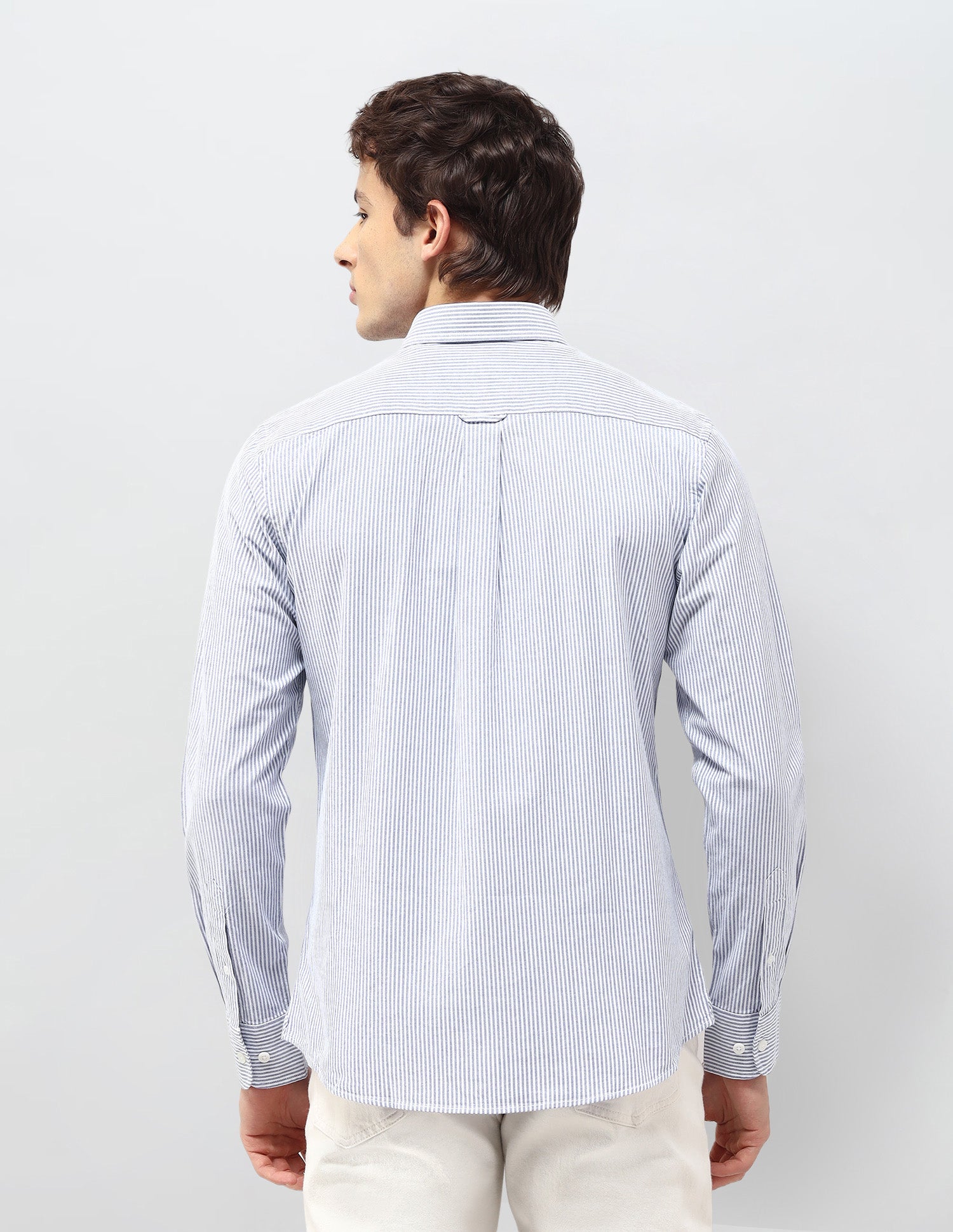 Vertical Striped Regular Fit Shirt Blue - U.S. Polo Assn. India | Large