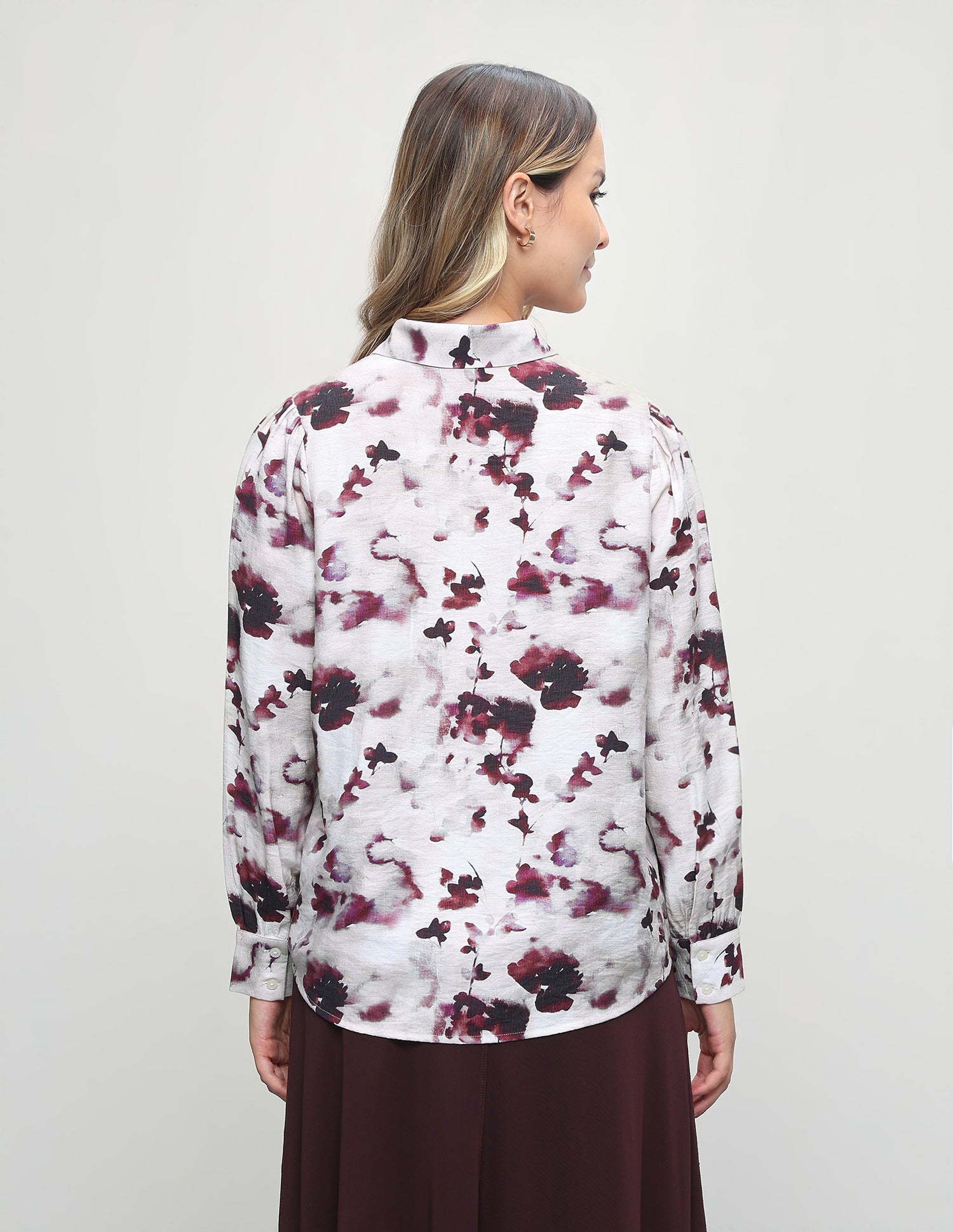 Abstract Printed Regular Fit Shirt Wine - U.S. Polo Assn. India | Large