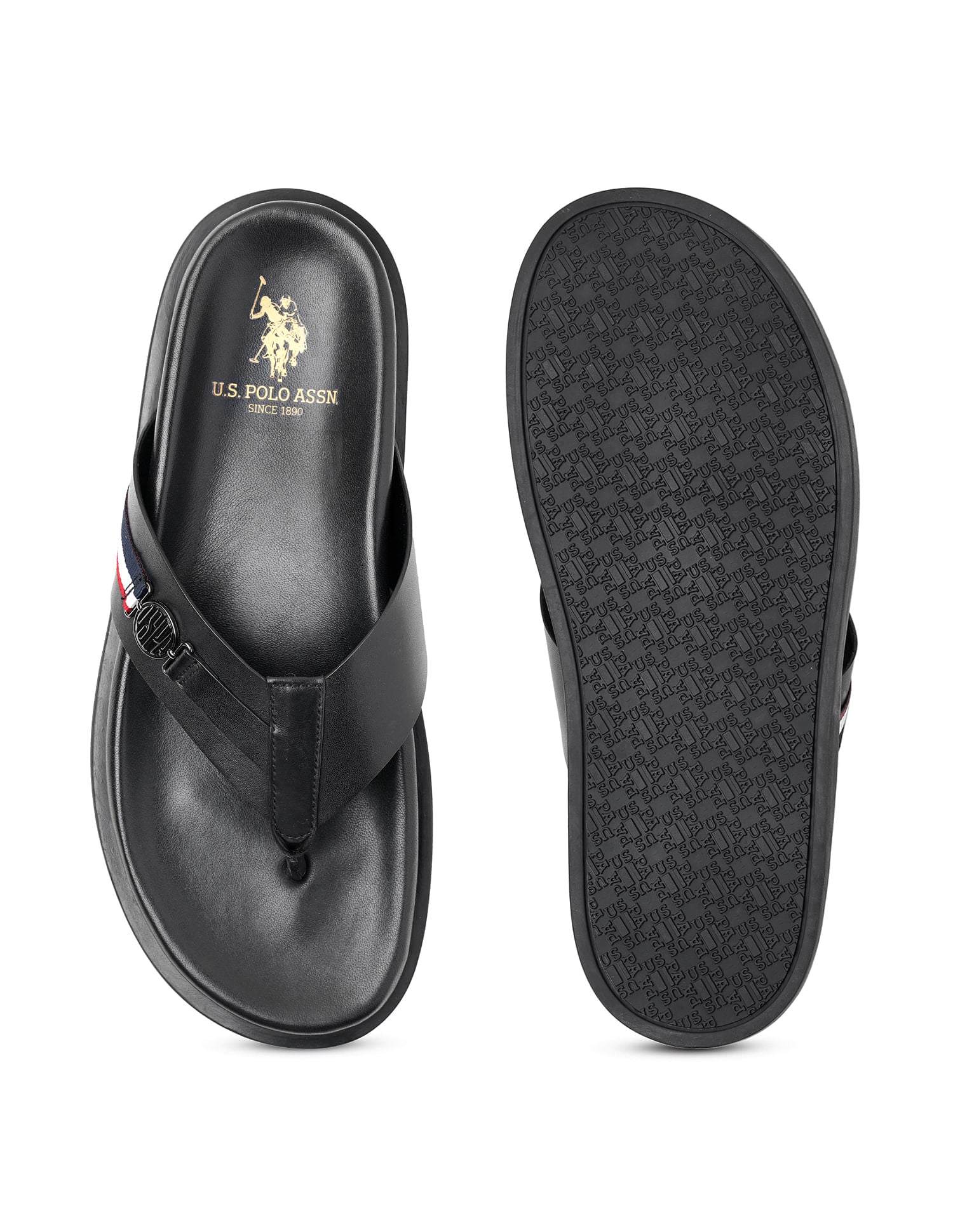 T-Strap Jim Sandals Black - U.S. Polo Assn. India | Large