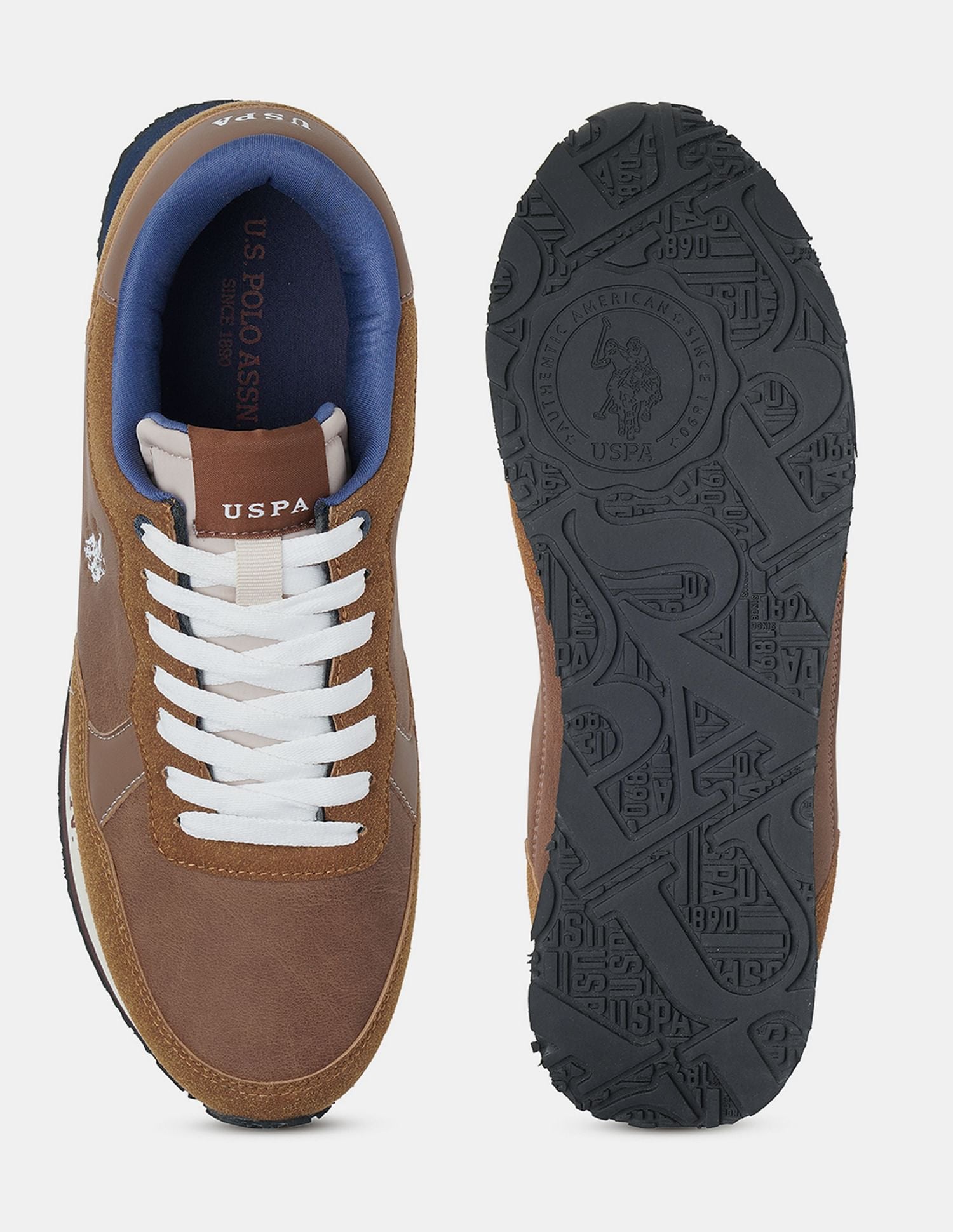 Men Caspian 2.0 Colour Blocked Sneakers Tan - U.S. POLO ASSN. | Large