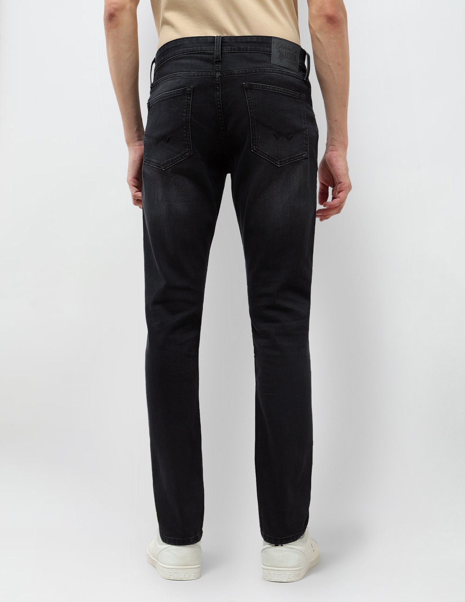 Brandon Slim Tapered Fit Mid Rise Jeans Black - U.S. POLO ASSN. | Large