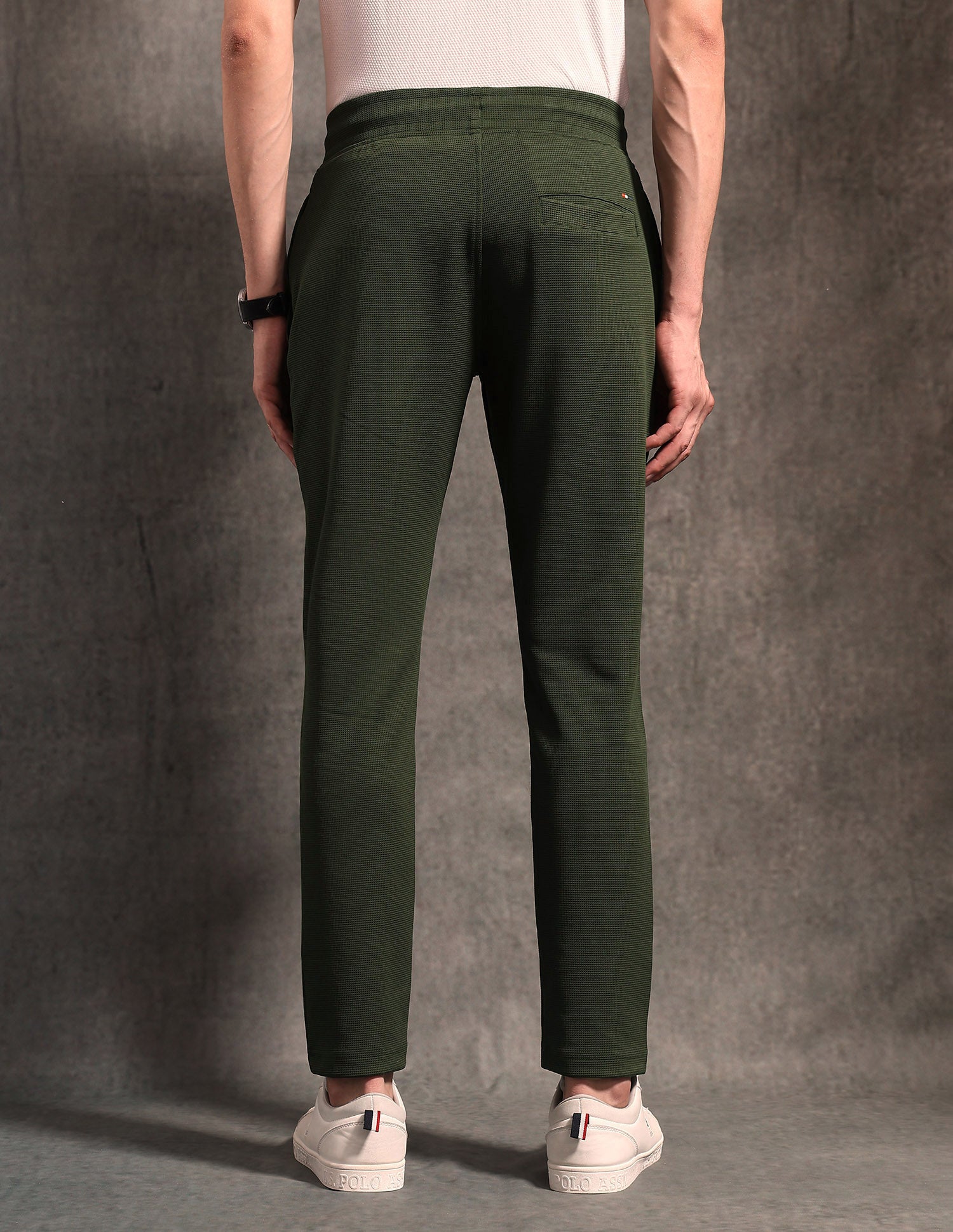 Textured Black & Gold Track Pants Dark Green - U.S. POLO ASSN. | Large