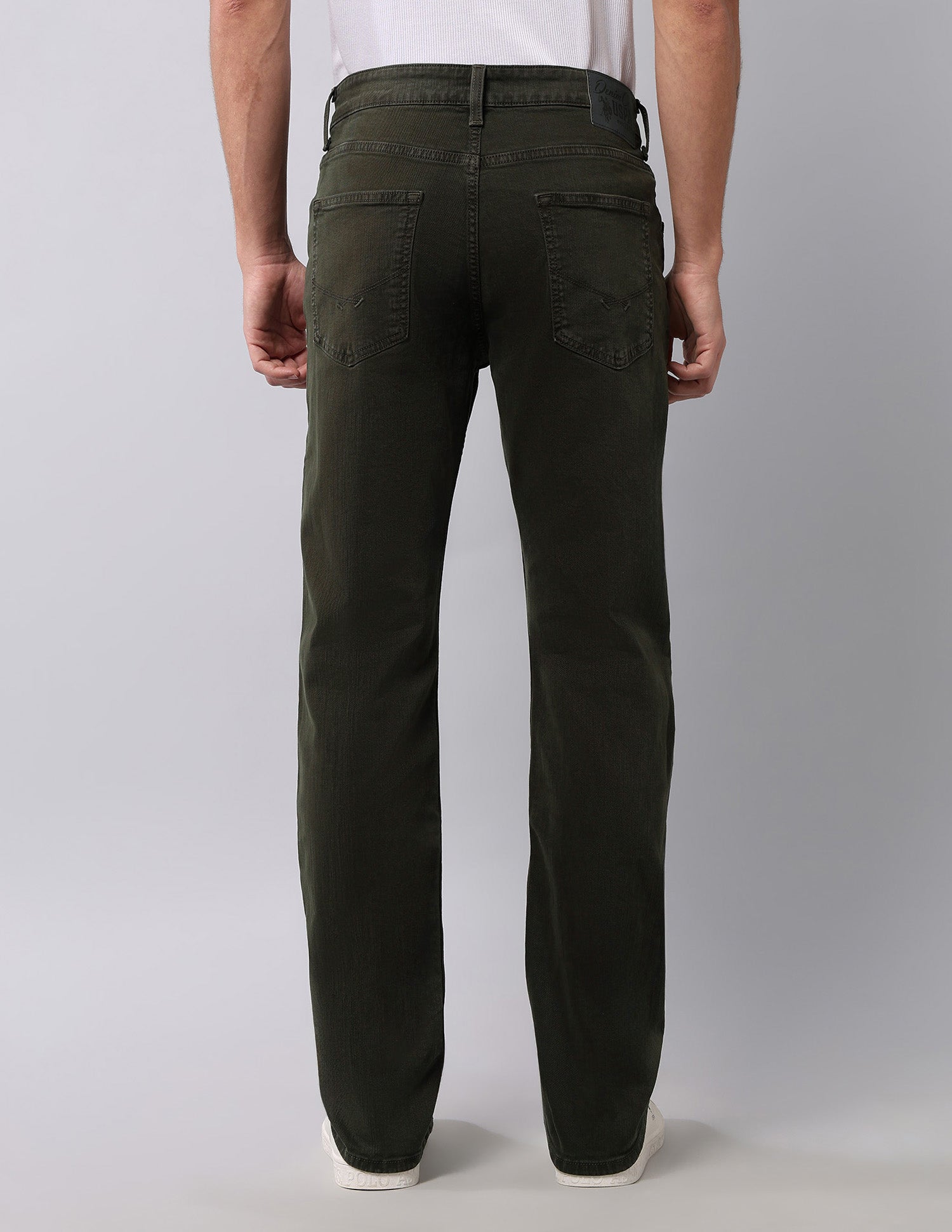 Harold Slim Straight Fit Green Jeans Olive - U.S. POLO ASSN. | Large
