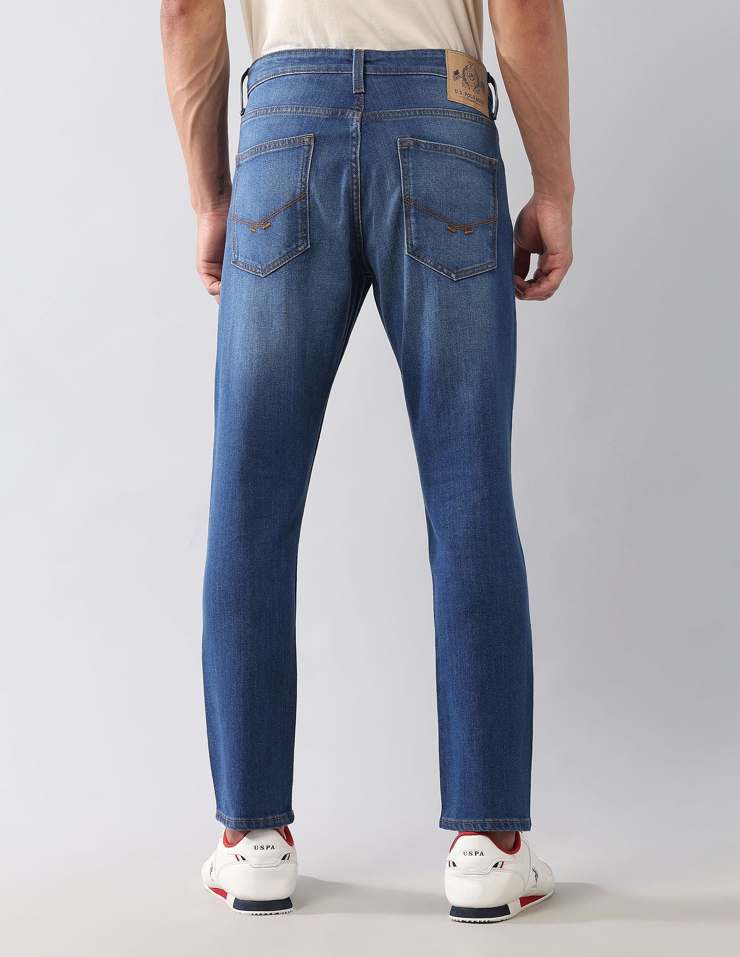 Henry Skinny Cropped Fit Blue Jeans Blue - U.S. POLO ASSN. | Large