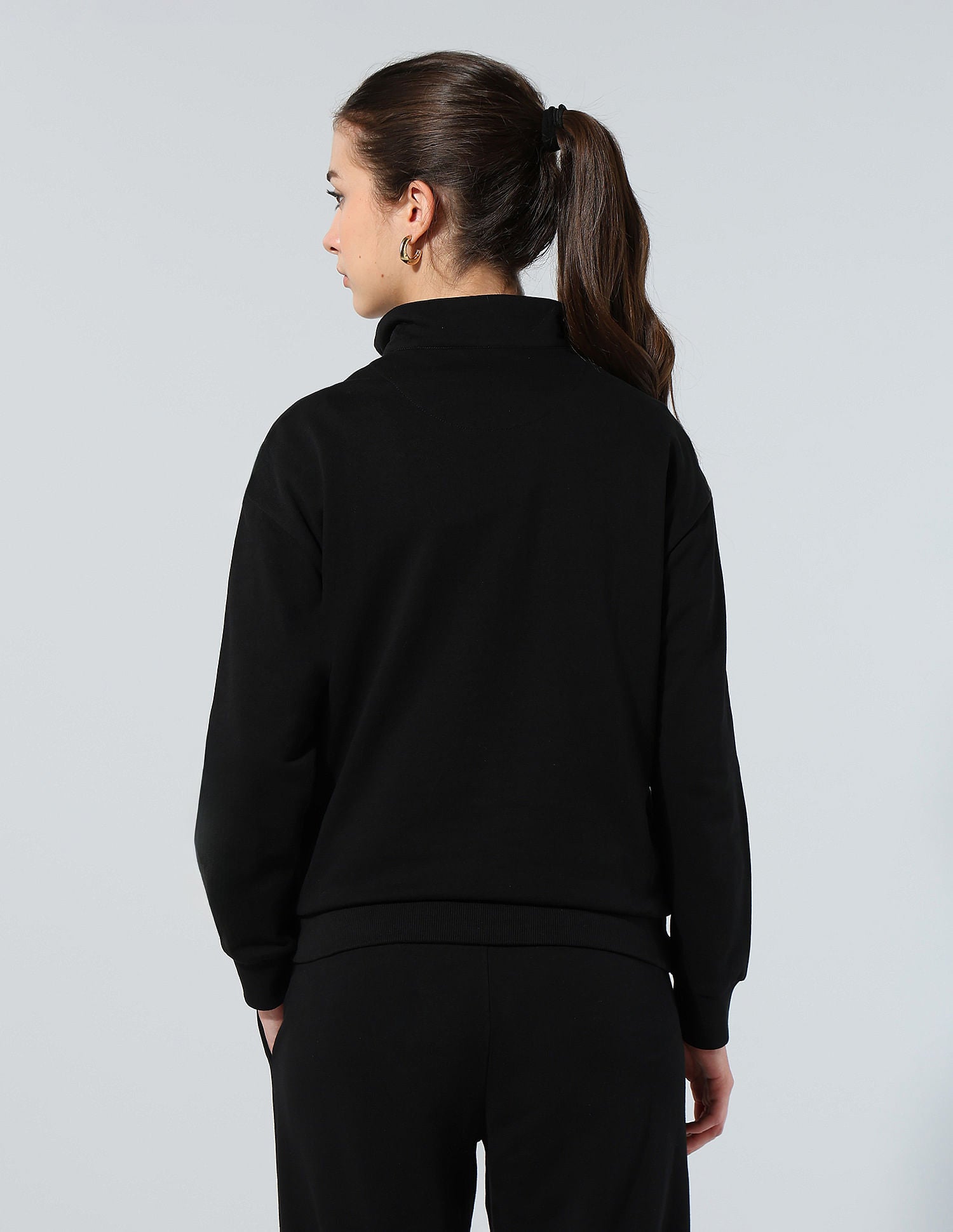 Half Zipper Hooded Sweatshirt Black - U.S. POLO ASSN. | Large