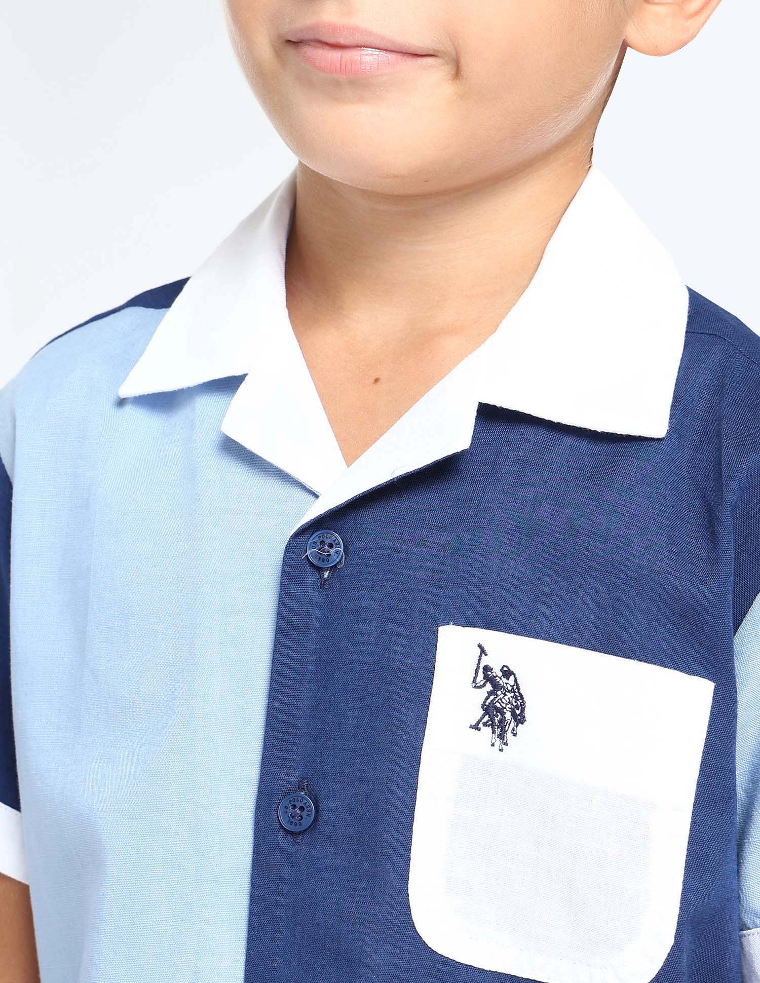 Boys Colourblocked Regular Fit Shirt Multi - U.S. POLO ASSN. | Large