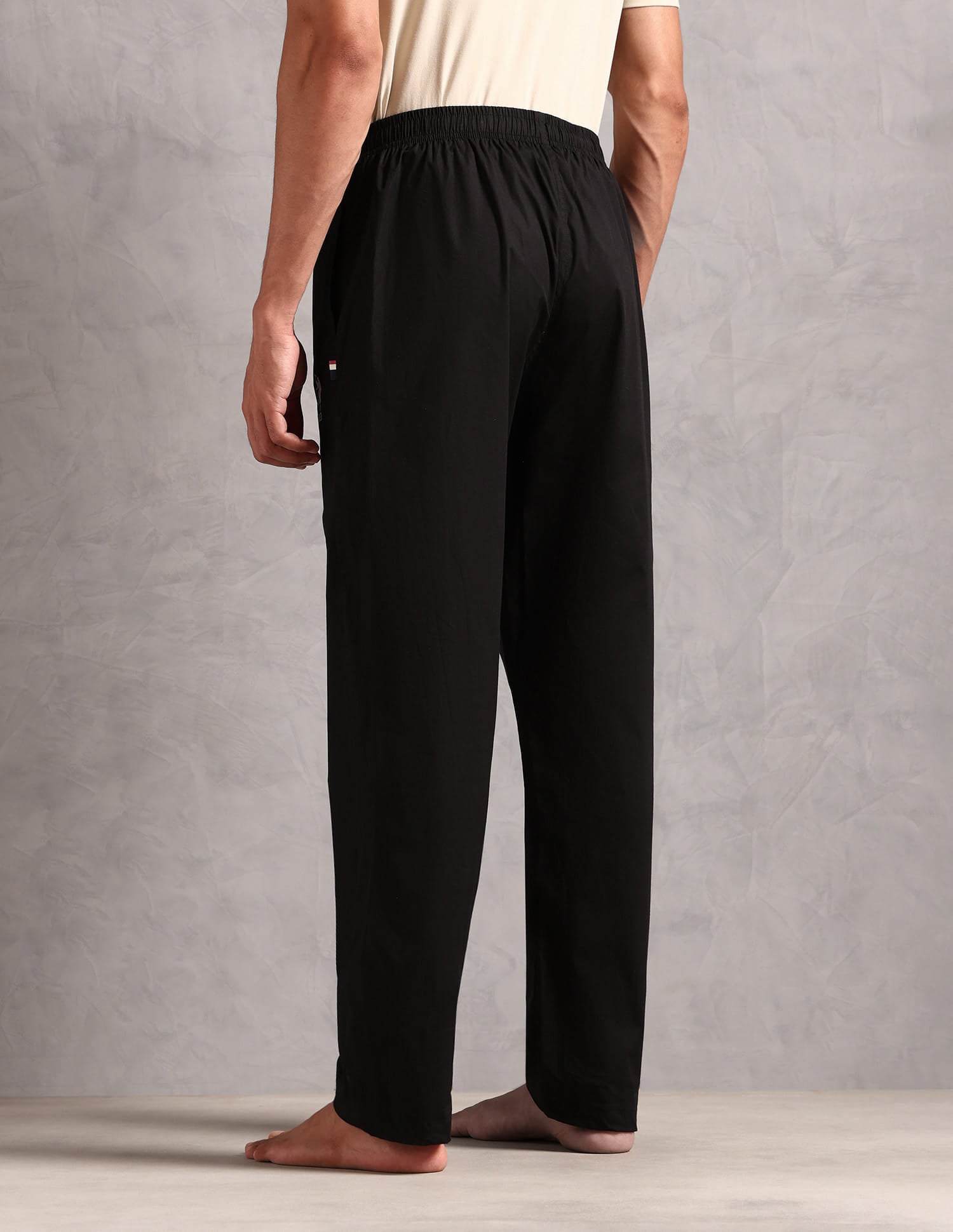 Relaxed Fit Solid LP003 Lounge Pants - Pack Of 1 Black - U.S. Polo Assn. India | Large