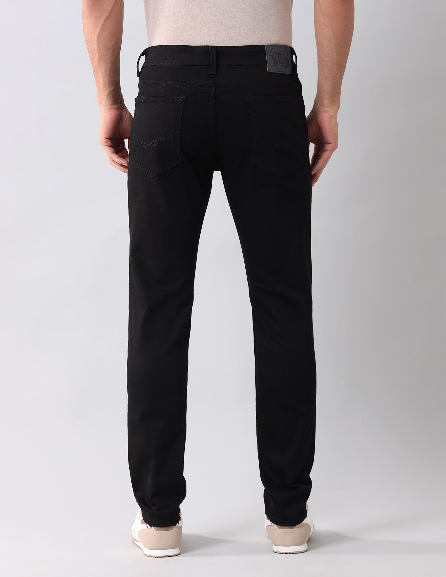 Brandon Slim Tapered Black Jeans Black - U.S. Polo Assn. India | Large