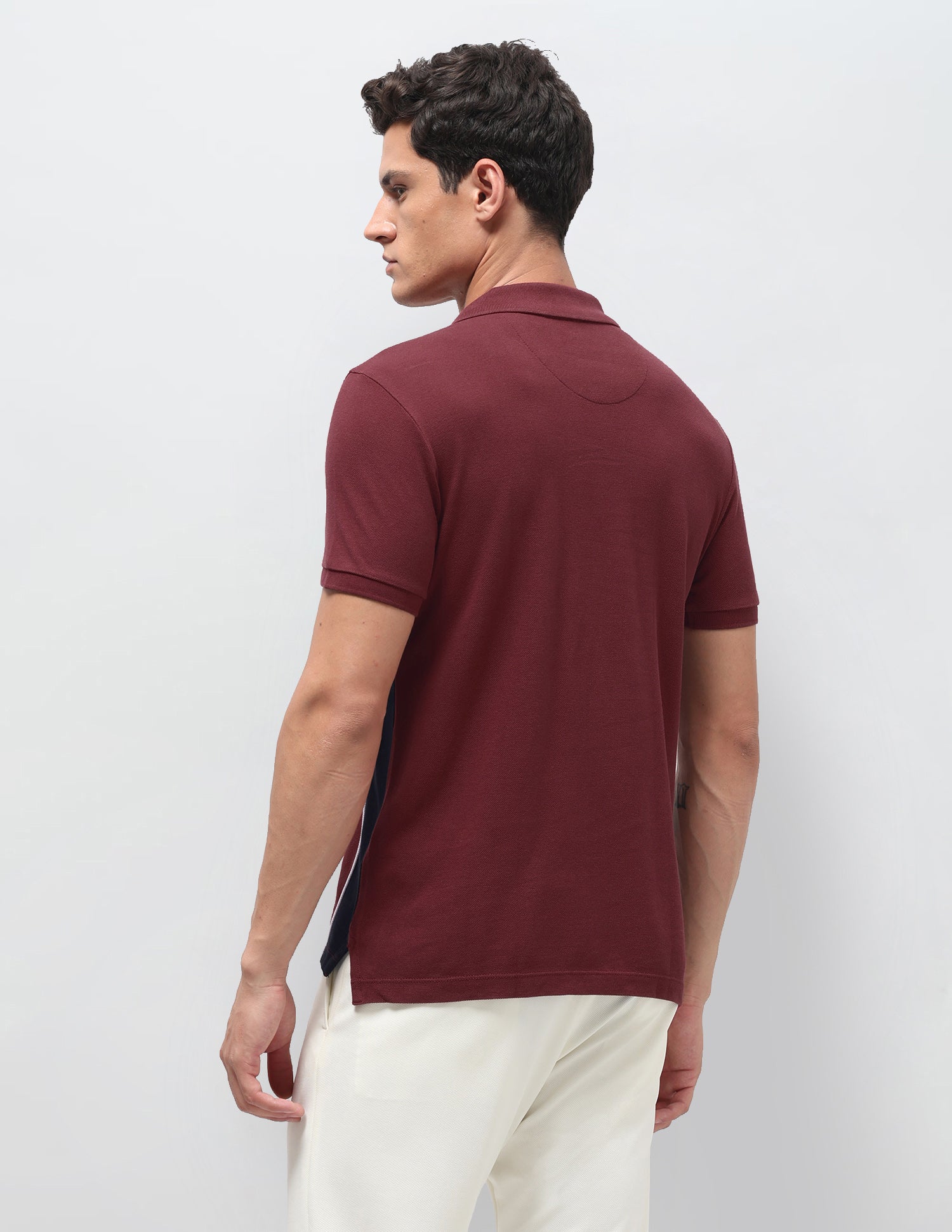 Solid Slim Fit Polo Shirt Maroon - U.S. Polo Assn. India | Large