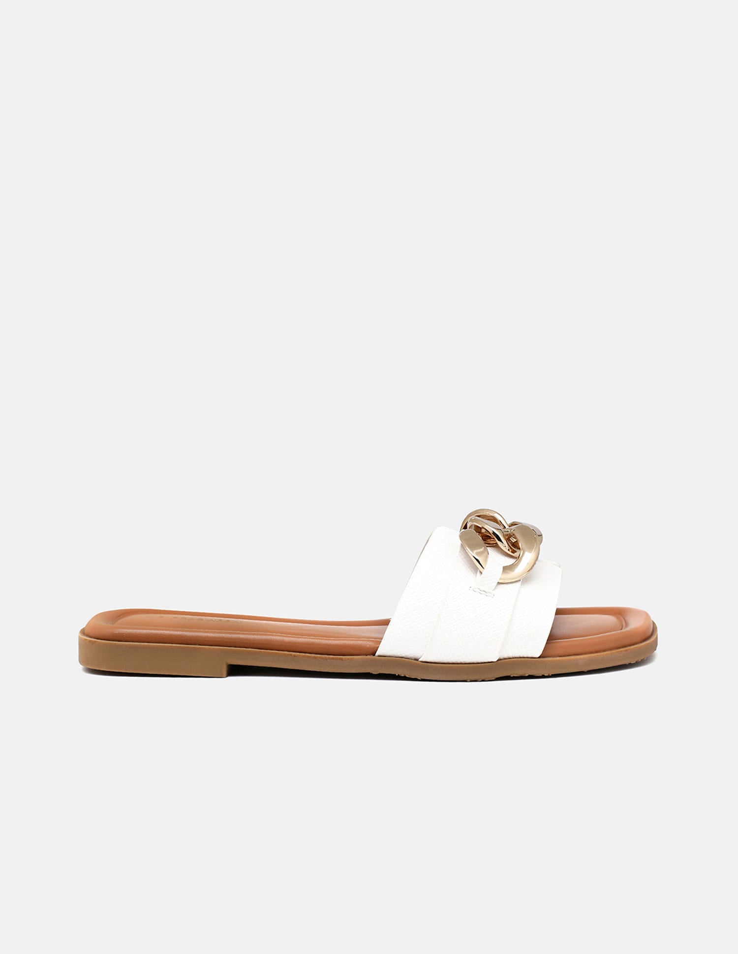 Brevan Open Toe Gold Hardware Sandals Off White - U.S. Polo Assn. India | Large