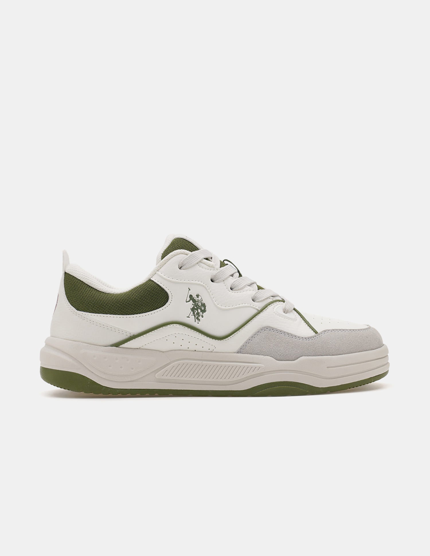Colour Blocked Odore 2.0 Lace Up Sneakers Green - U.S. Polo Assn. India | Large