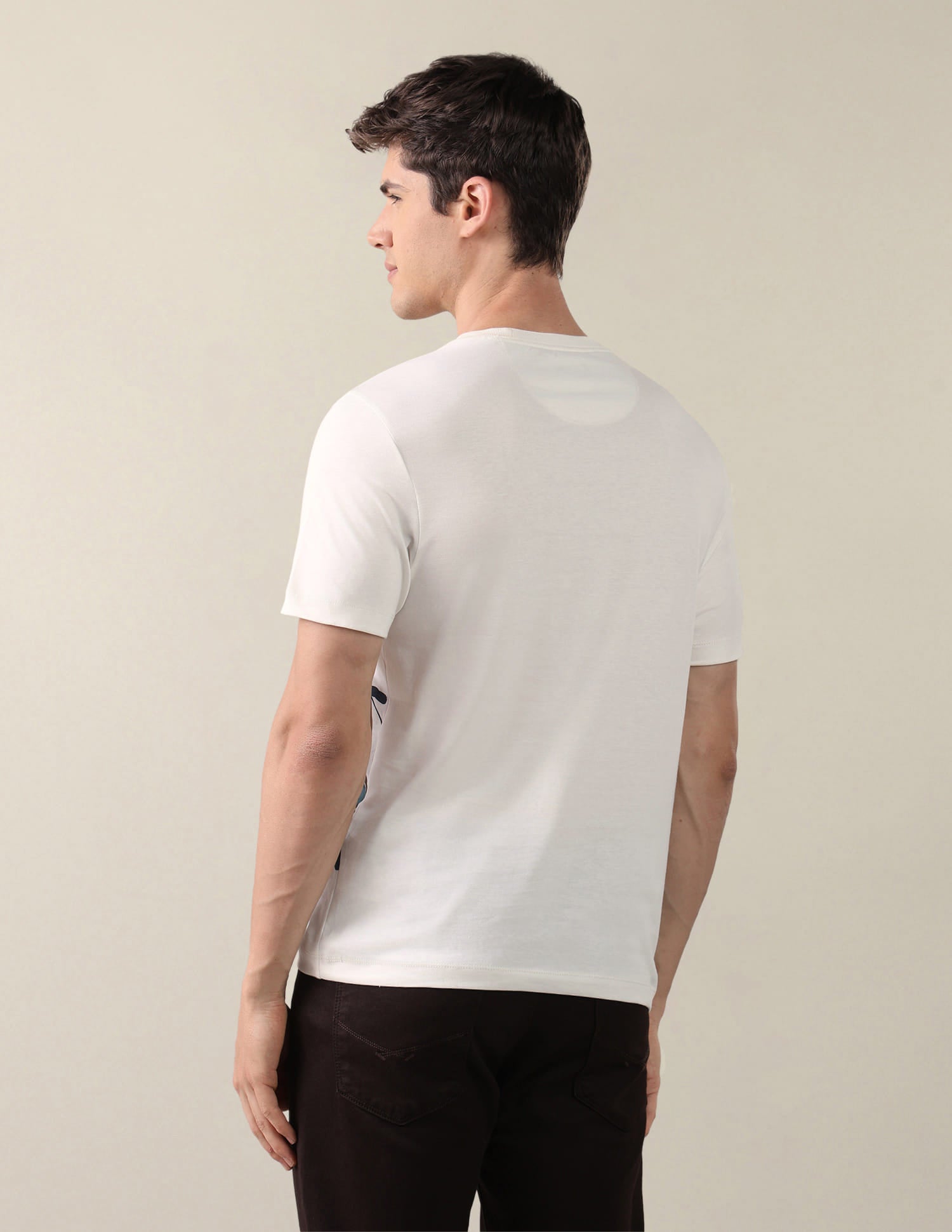 Graphic Brand Printed Slim Fit T-Shirt White - U.S. Polo Assn. India | Large