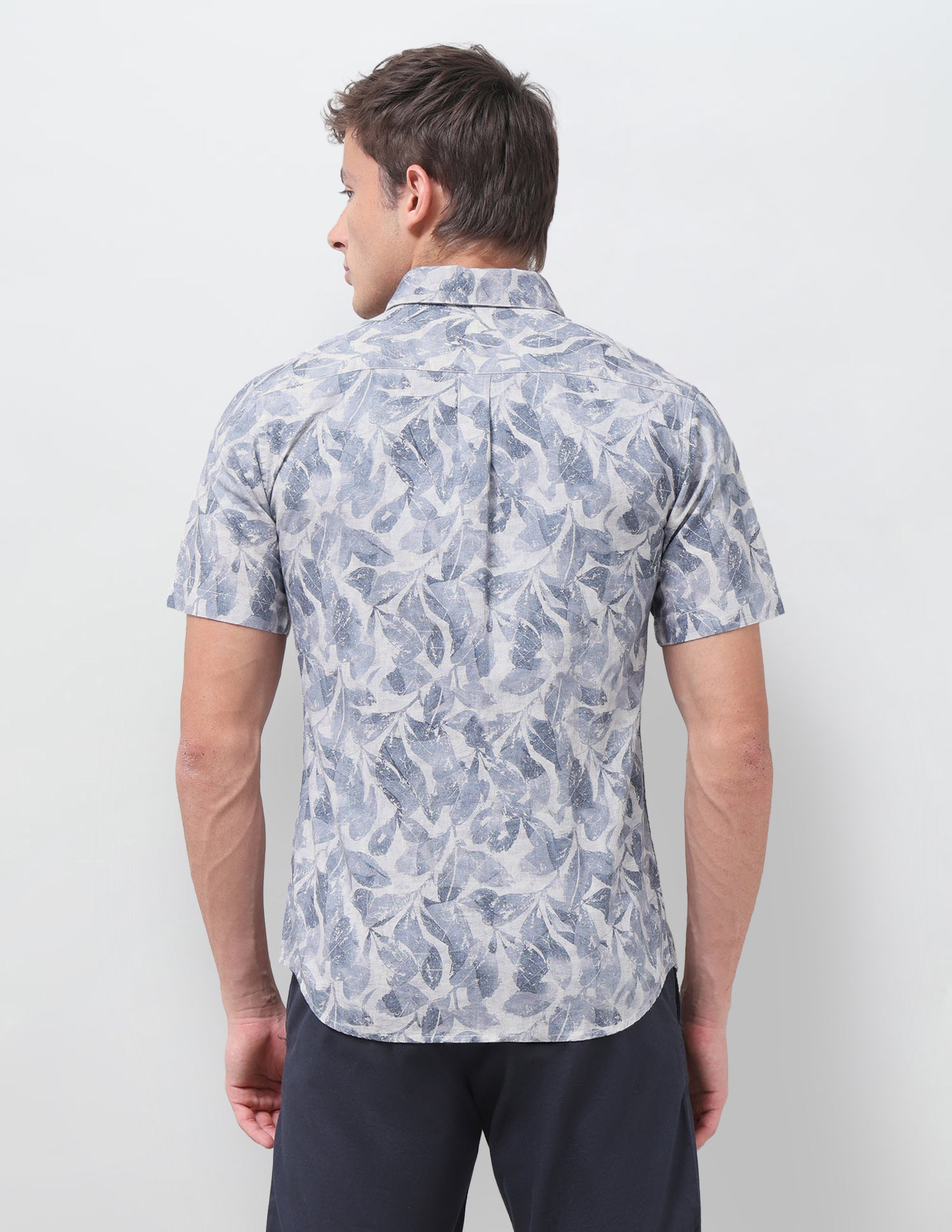 Tropical Printed Regular Fit Shirt Dark Navy - U.S. Polo Assn. India | Large
