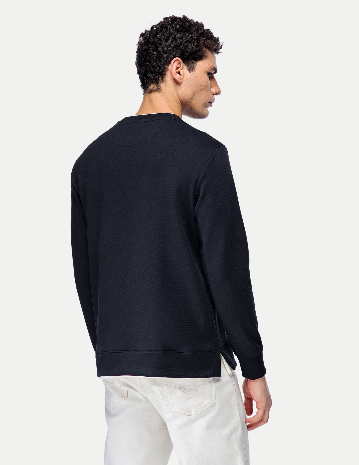 Solid Regular Fit Sweatshirt Navy - U.S. Polo Assn. India | Large