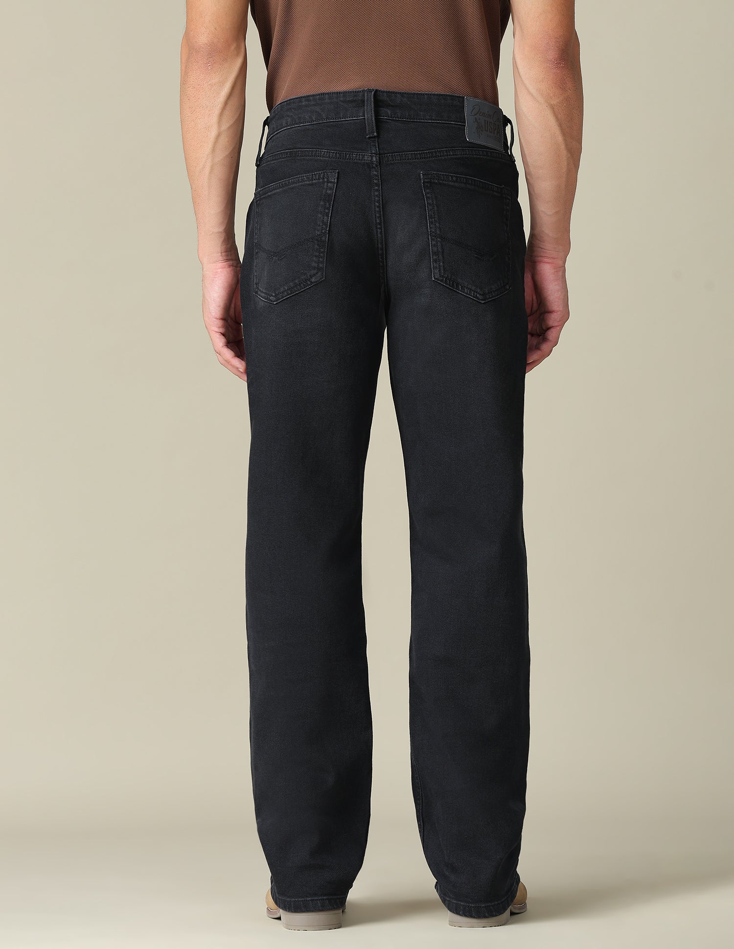 Shawn Relaxed Fit Black Jeans Black - U.S. Polo Assn. India | Large