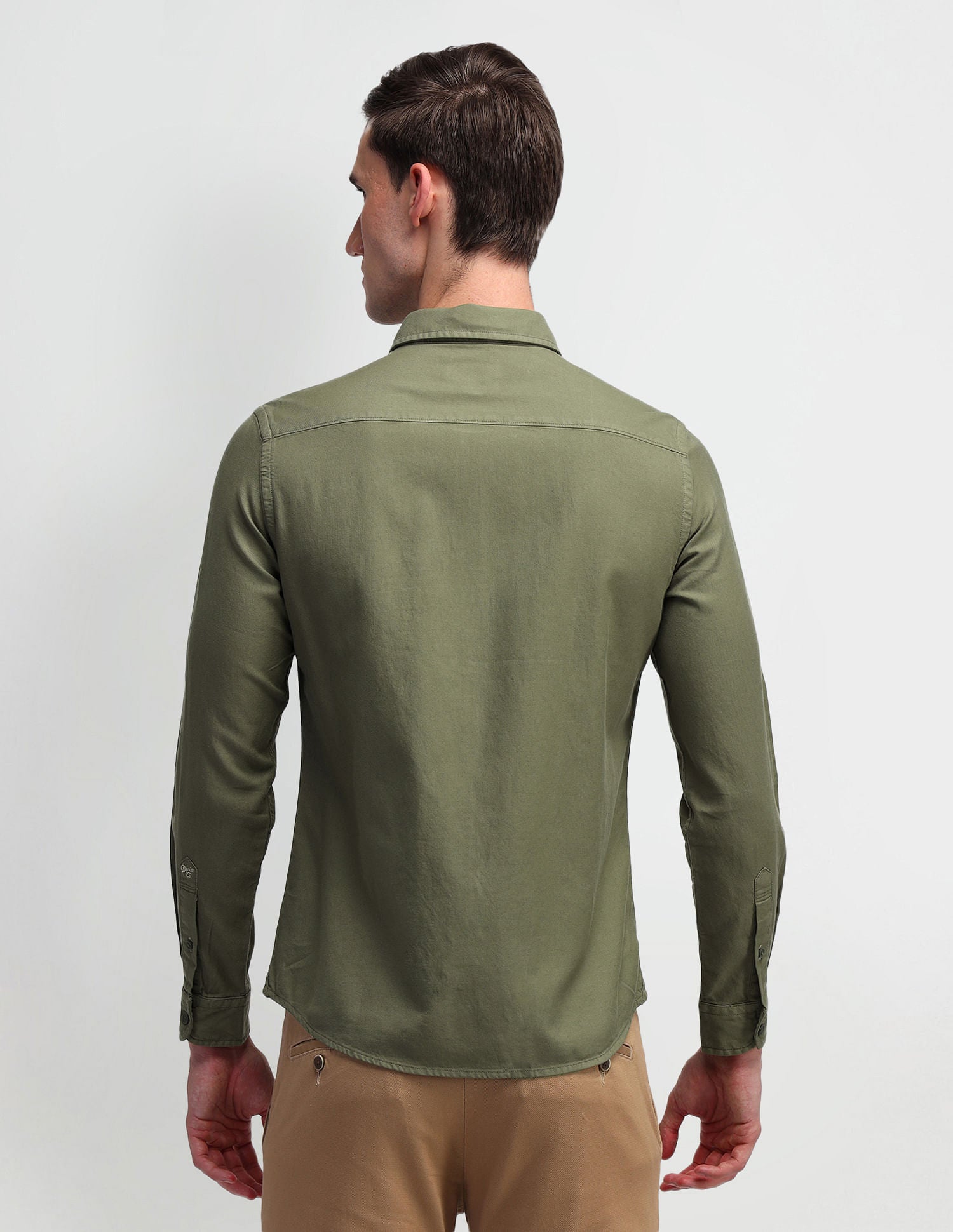 Solid Twill Weave Shirt Green - U.S. Polo Assn. India | Large