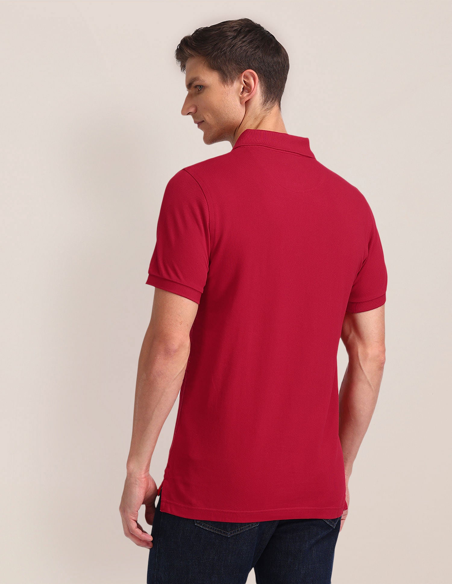 Solid Slim Fit Polo Shirt Red - U.S. POLO ASSN. | Large