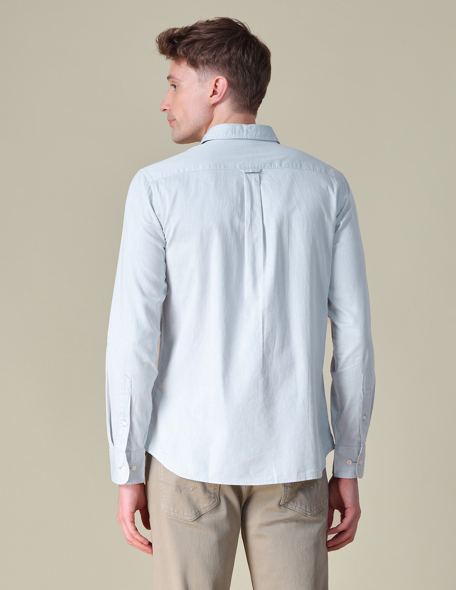 Twill Tailored Fit Shirt Light Grey - U.S. POLO ASSN. | Large