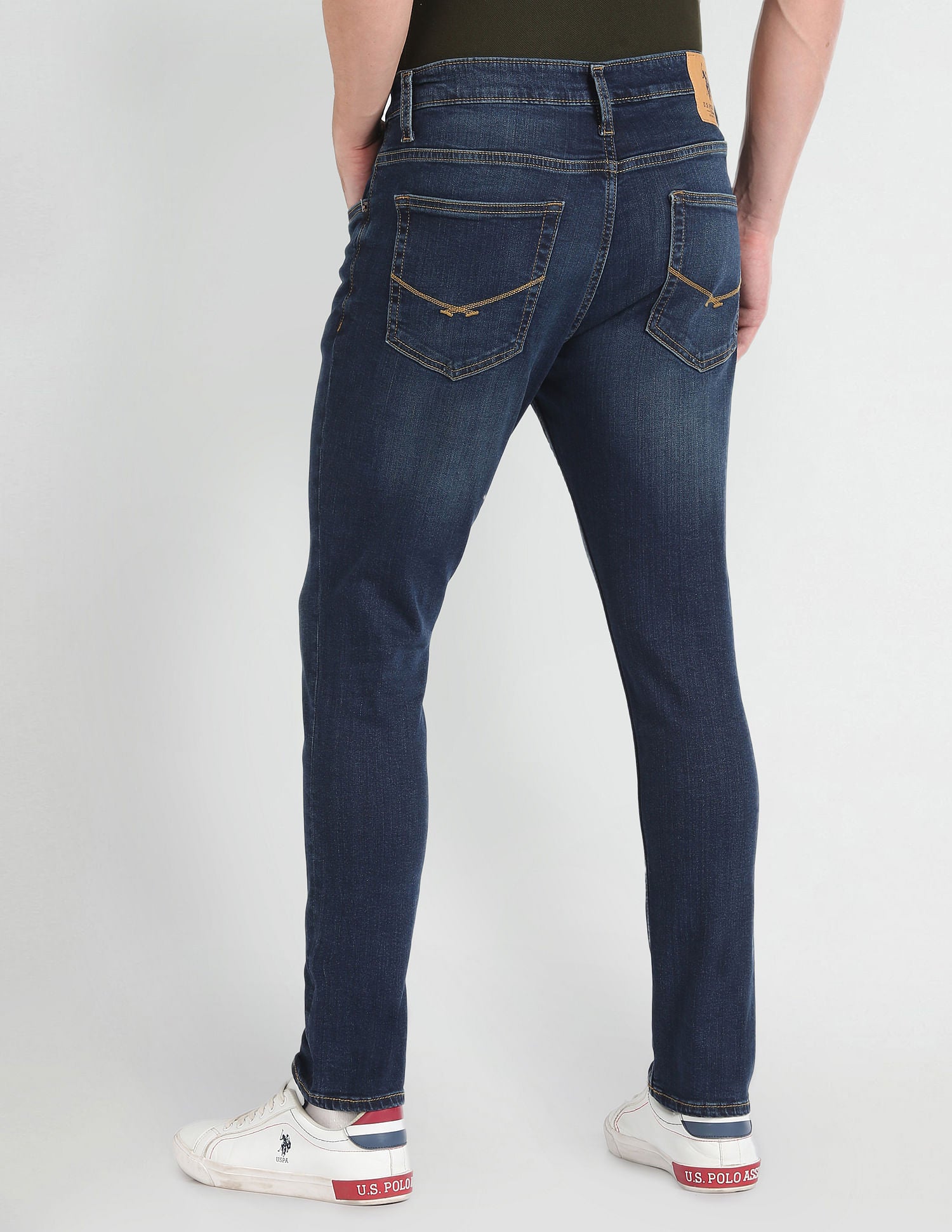 Henry Cropped Tapered Fit Blue Jeans Blue - U.S. Polo Assn. India | Large