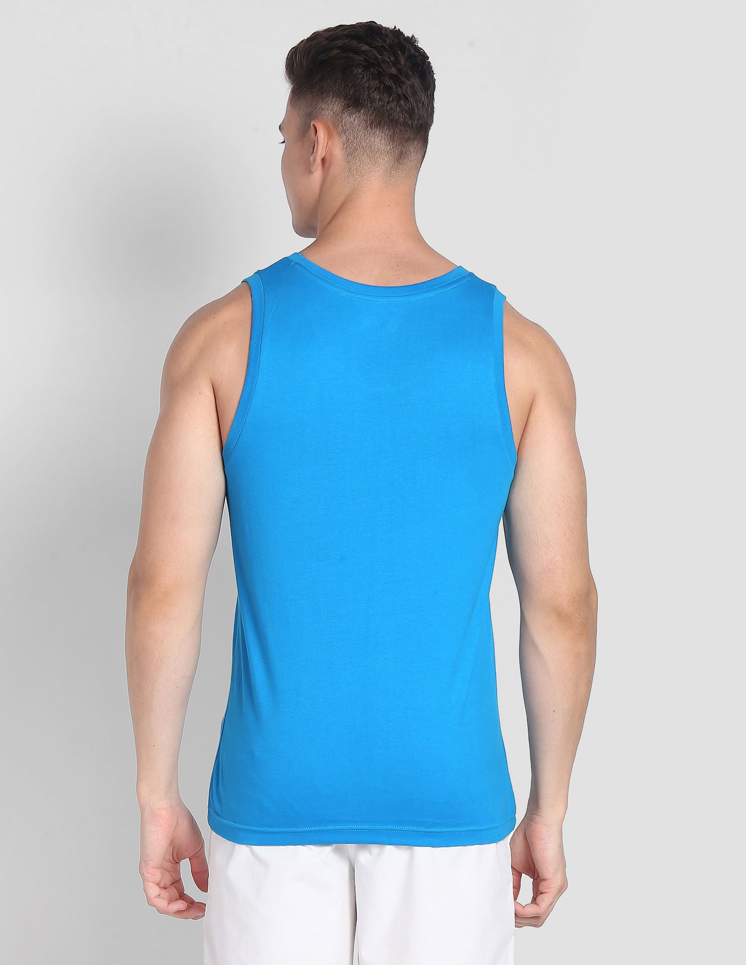 Brand Print Cotton IYBD Vest - Pack Of 1 Dusty Blue - U.S. POLO ASSN. | Large