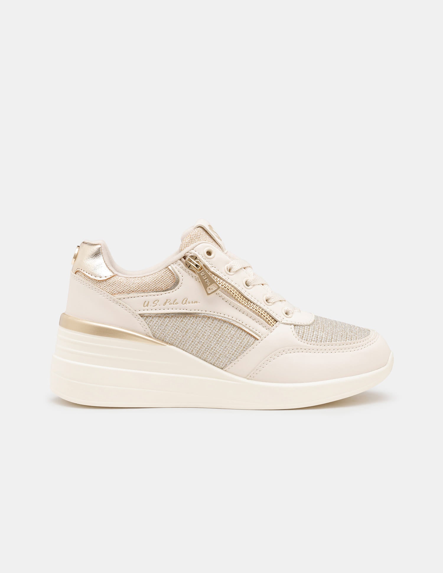 Liora Light Weight Wedge Shoes Gold - U.S. Polo Assn. India | Large