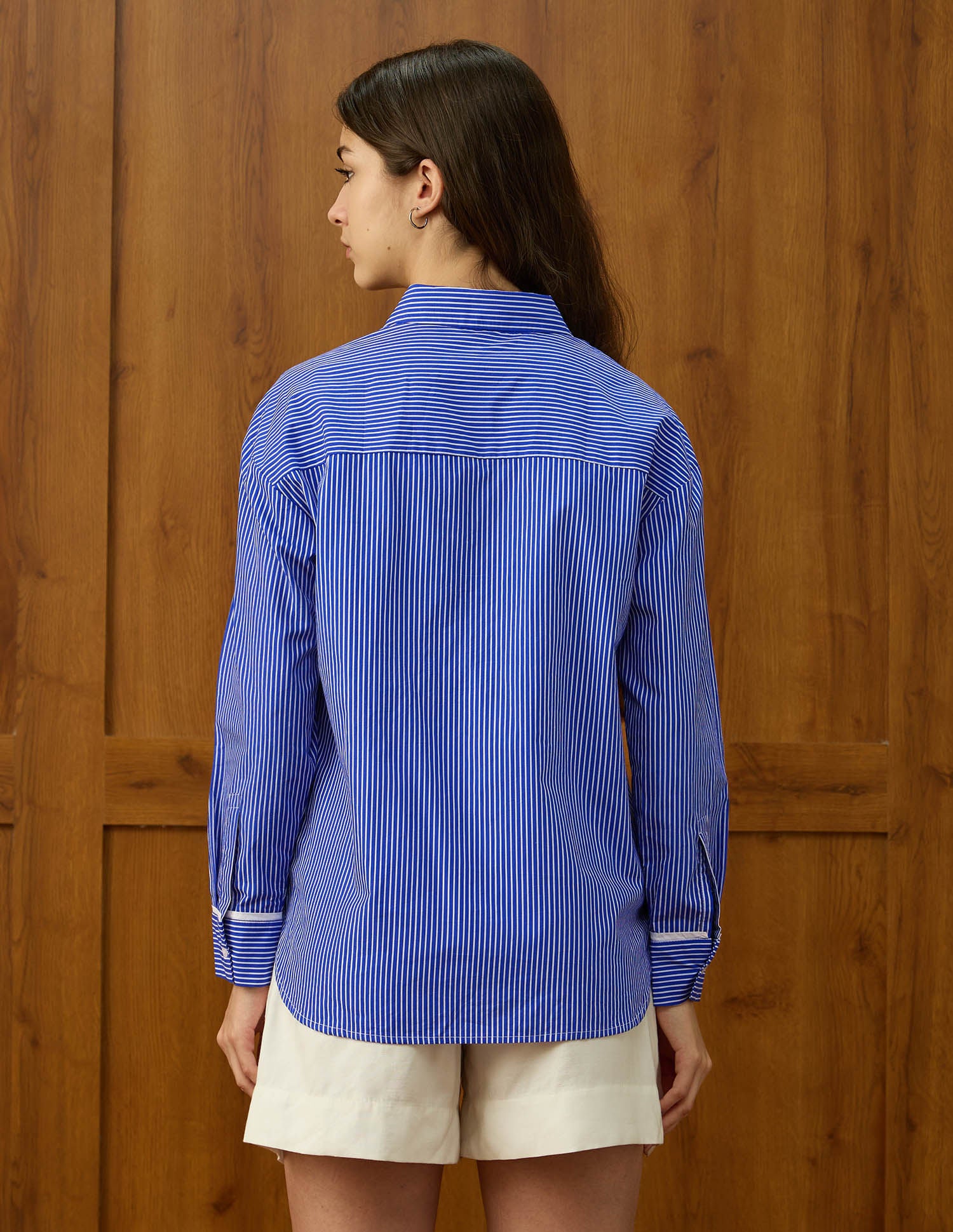 Vertical Striped Regular Fit Shirt Blue - U.S. POLO ASSN. | Large