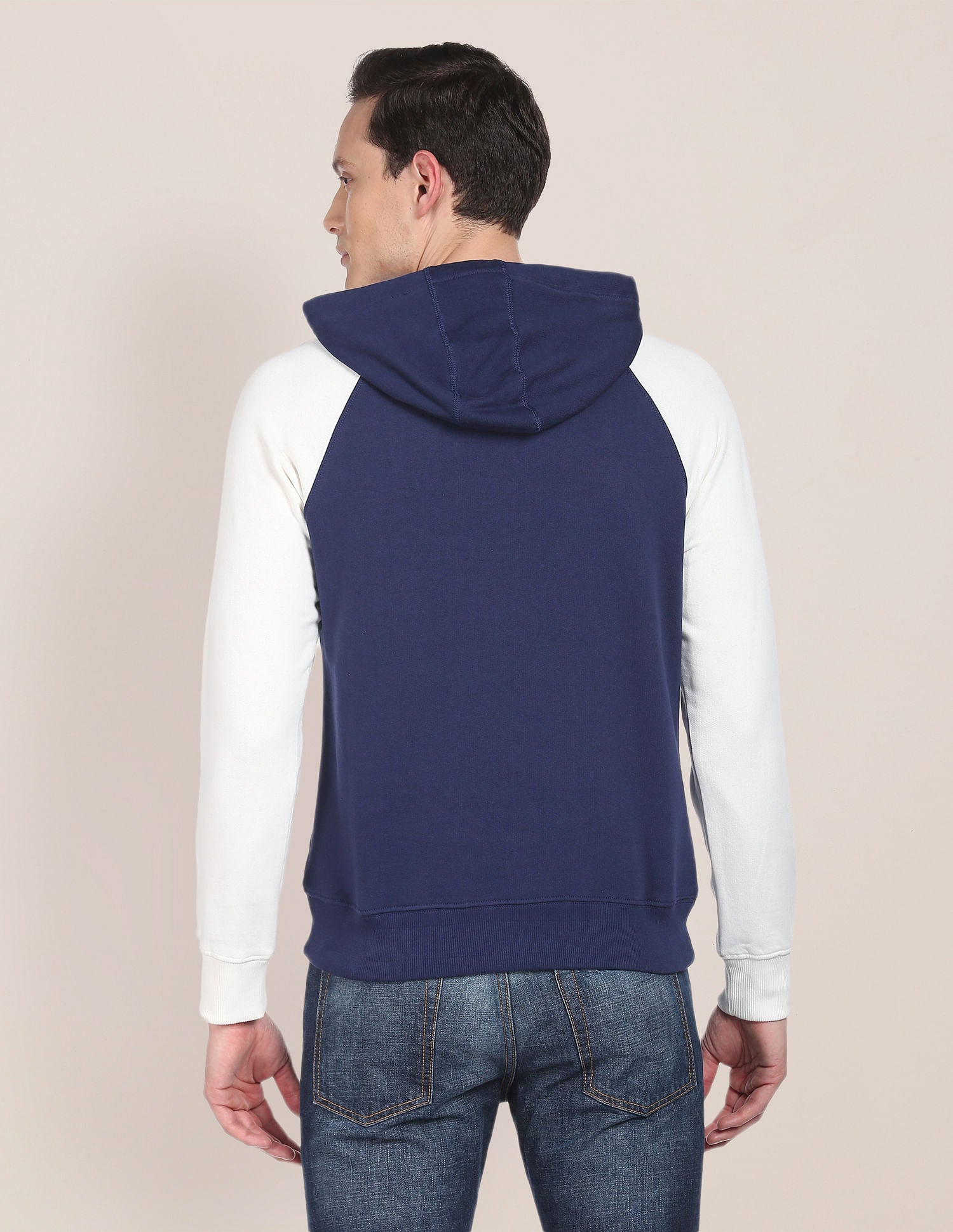 Colour Block Hooded Sweatshirt Navy - U.S. POLO ASSN. | Large