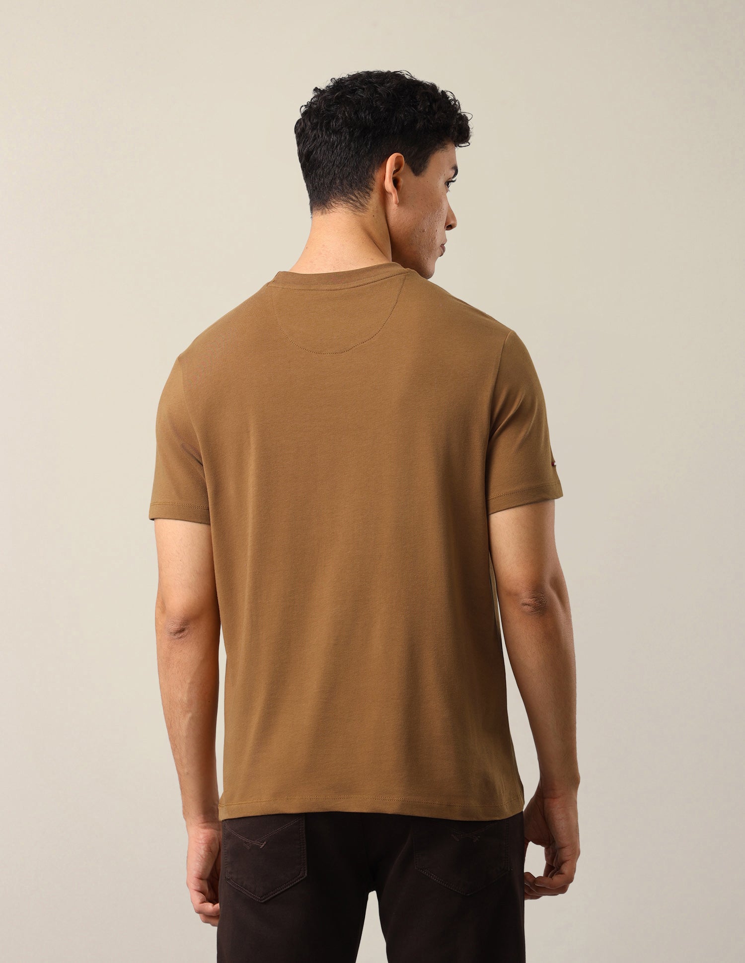 Graphic Brand Printed Slim Fit T-Shirt Bronze - U.S. Polo Assn. India | Large