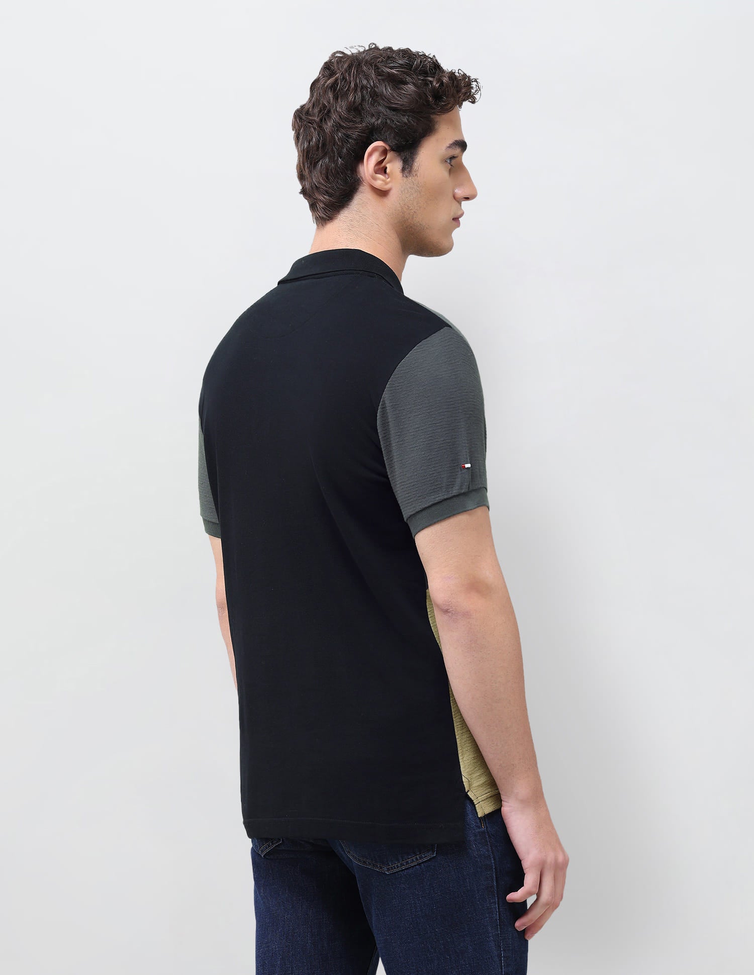 Horizontal Striped Slim Fit Polo Shirt Black - U.S. Polo Assn. India | Large