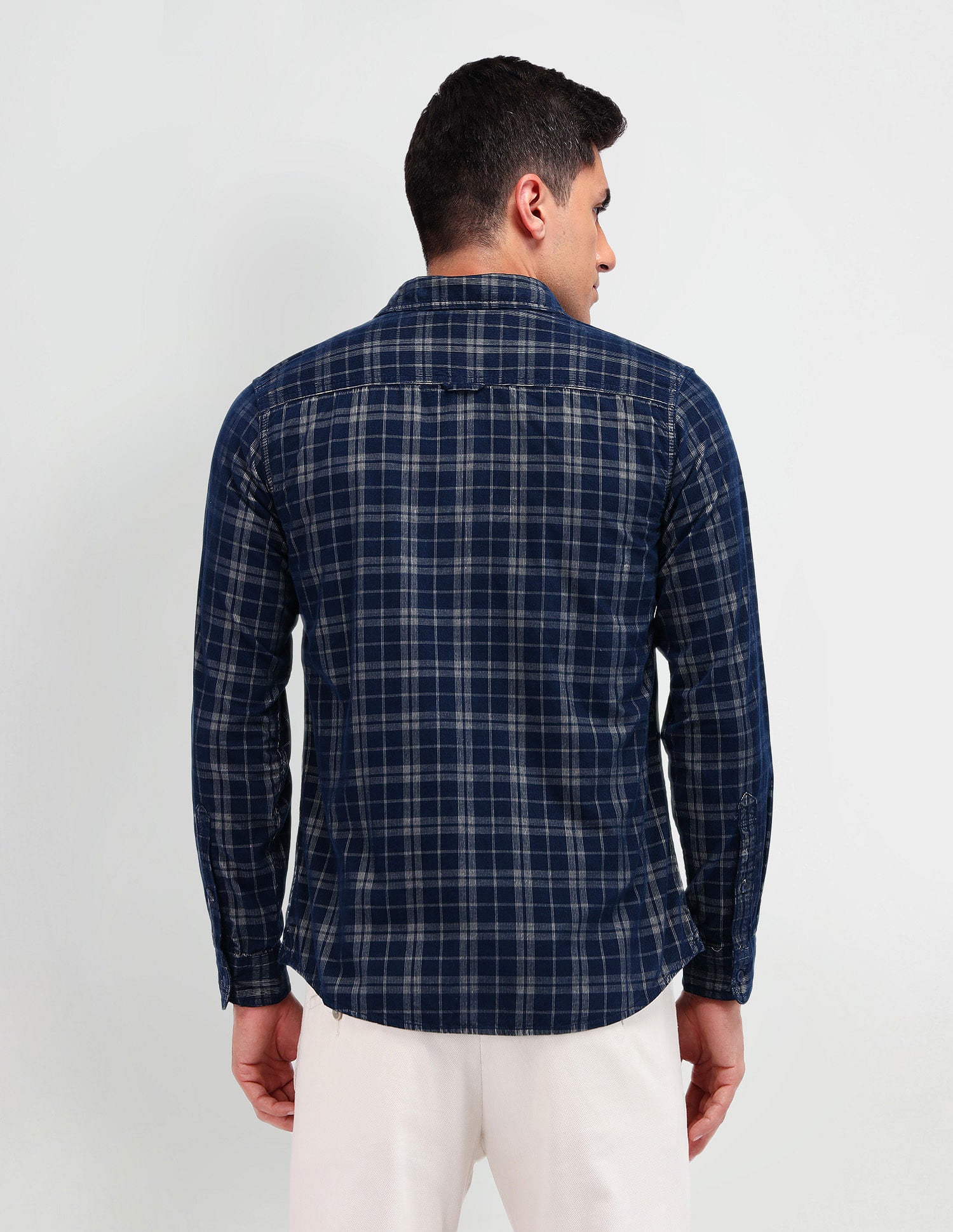 Slim Fit Corduroy Shirt Navy - U.S. Polo Assn. India | Large
