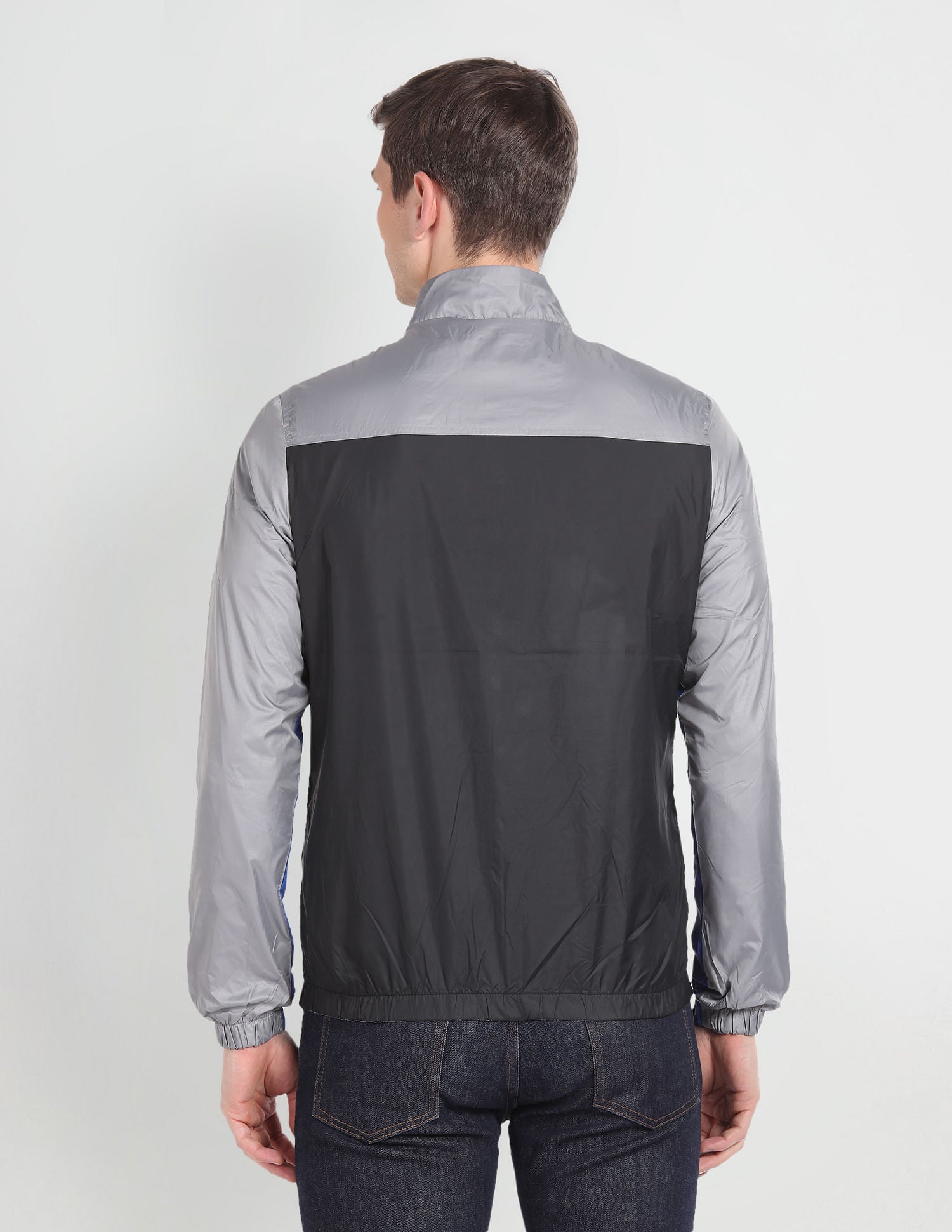 Colour Block Windcheater Jacket Black and Blue - U.S. POLO ASSN. | Large