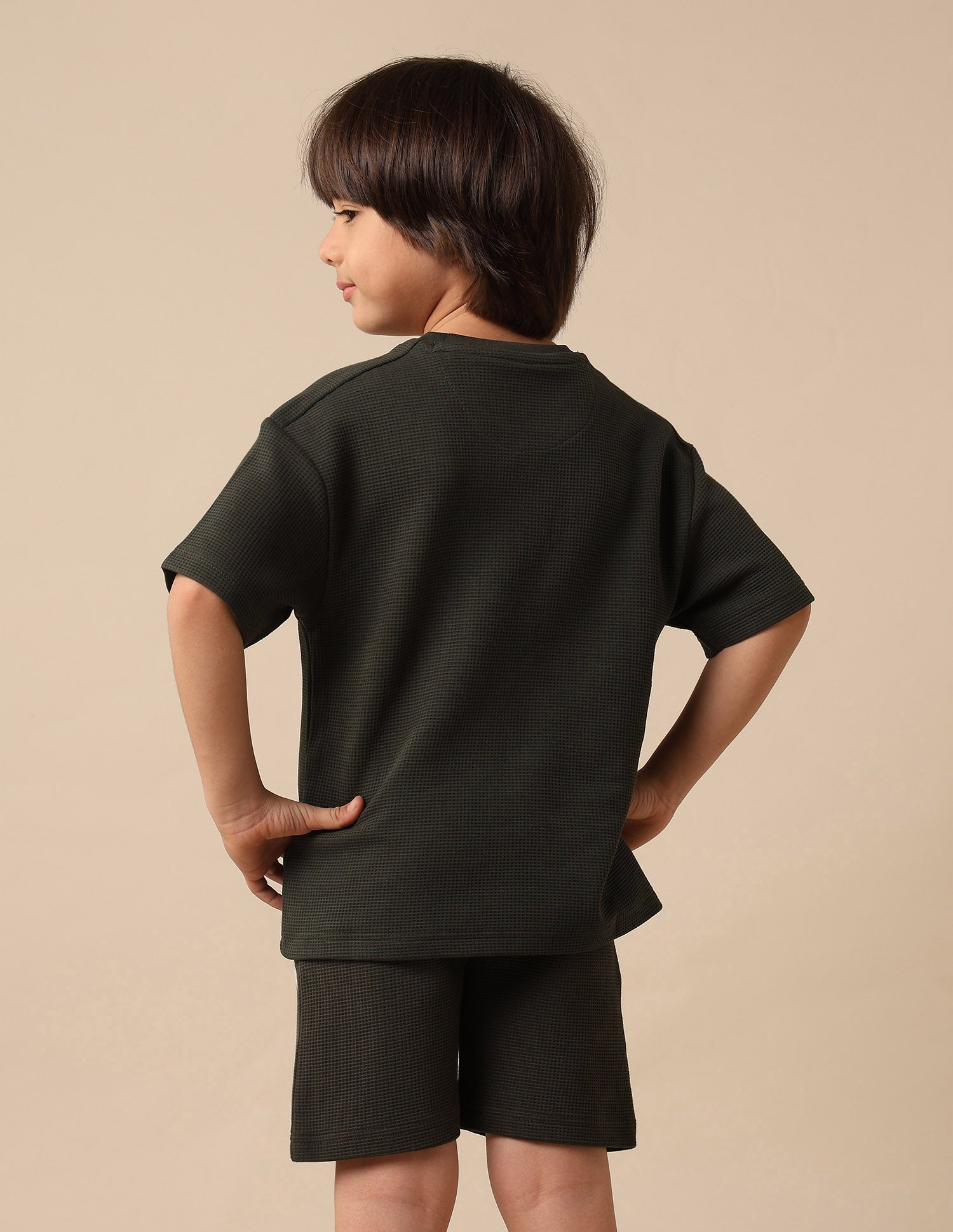 Boys Textured Boxy Fit T Shirt Olive - U.S. POLO ASSN. | Large