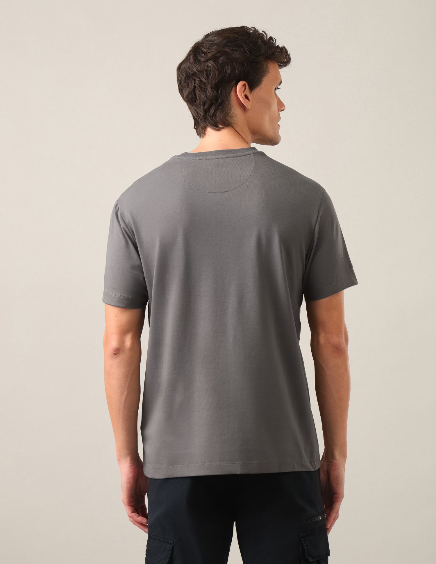 Graphic Brand Printed Slim Fit T-Shirt Grey - U.S. Polo Assn. India | Large