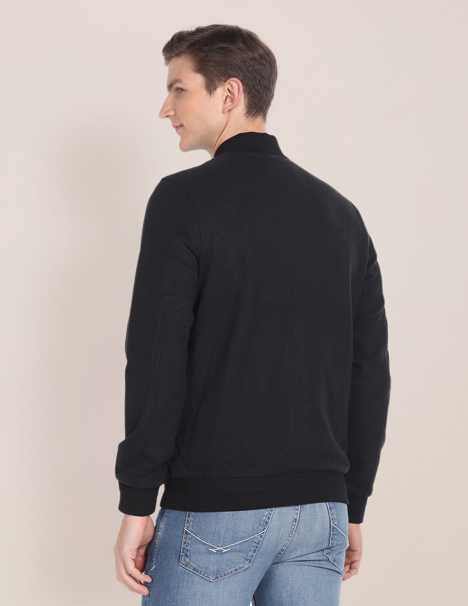 Knitted Bomber Jacket Black - U.S. Polo Assn. India | Large